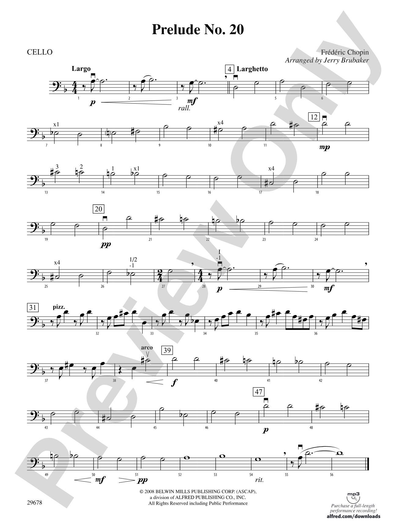 Prelude No. 20: Cello