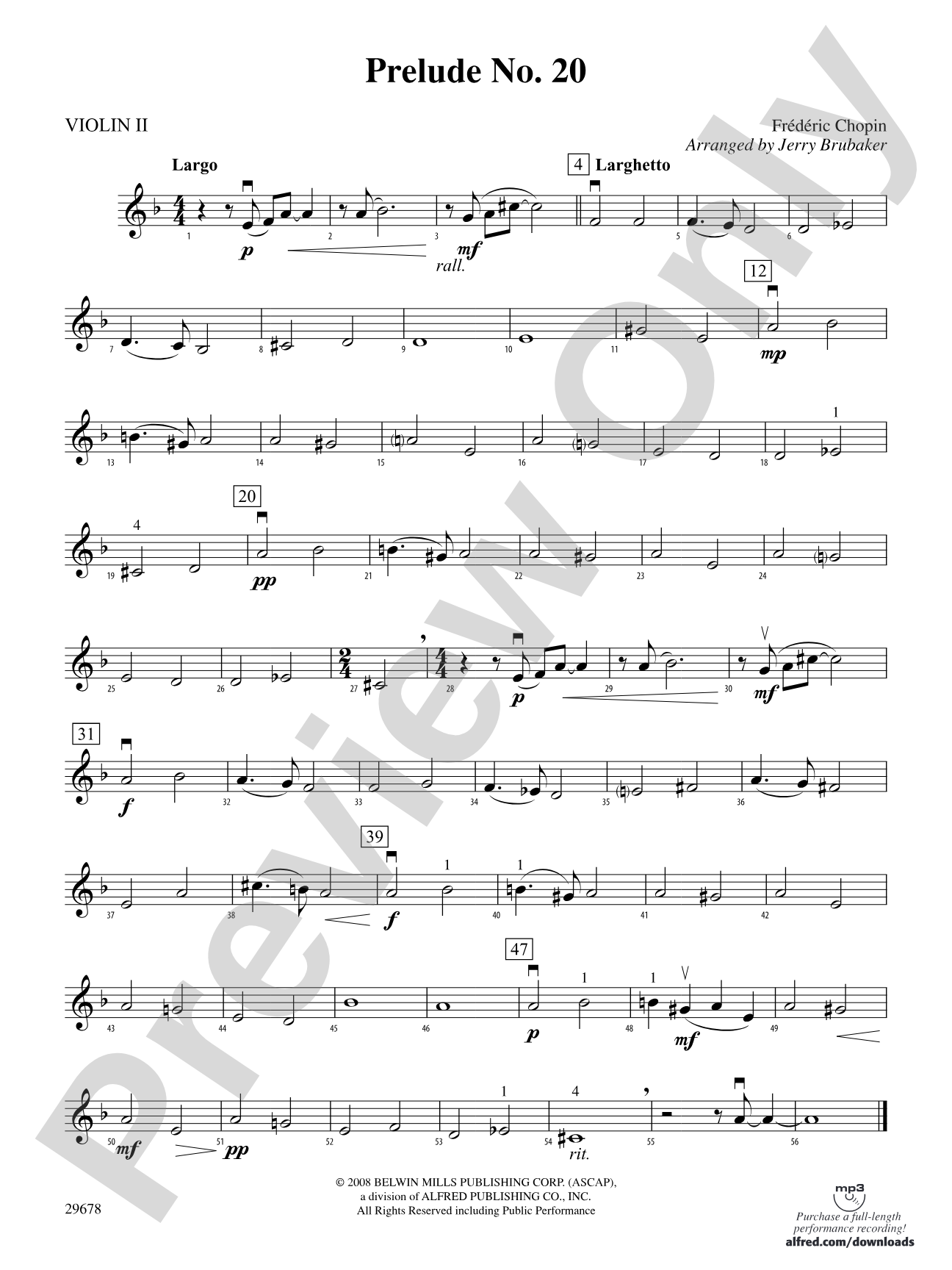 Prelude No. 20: 2nd Violin