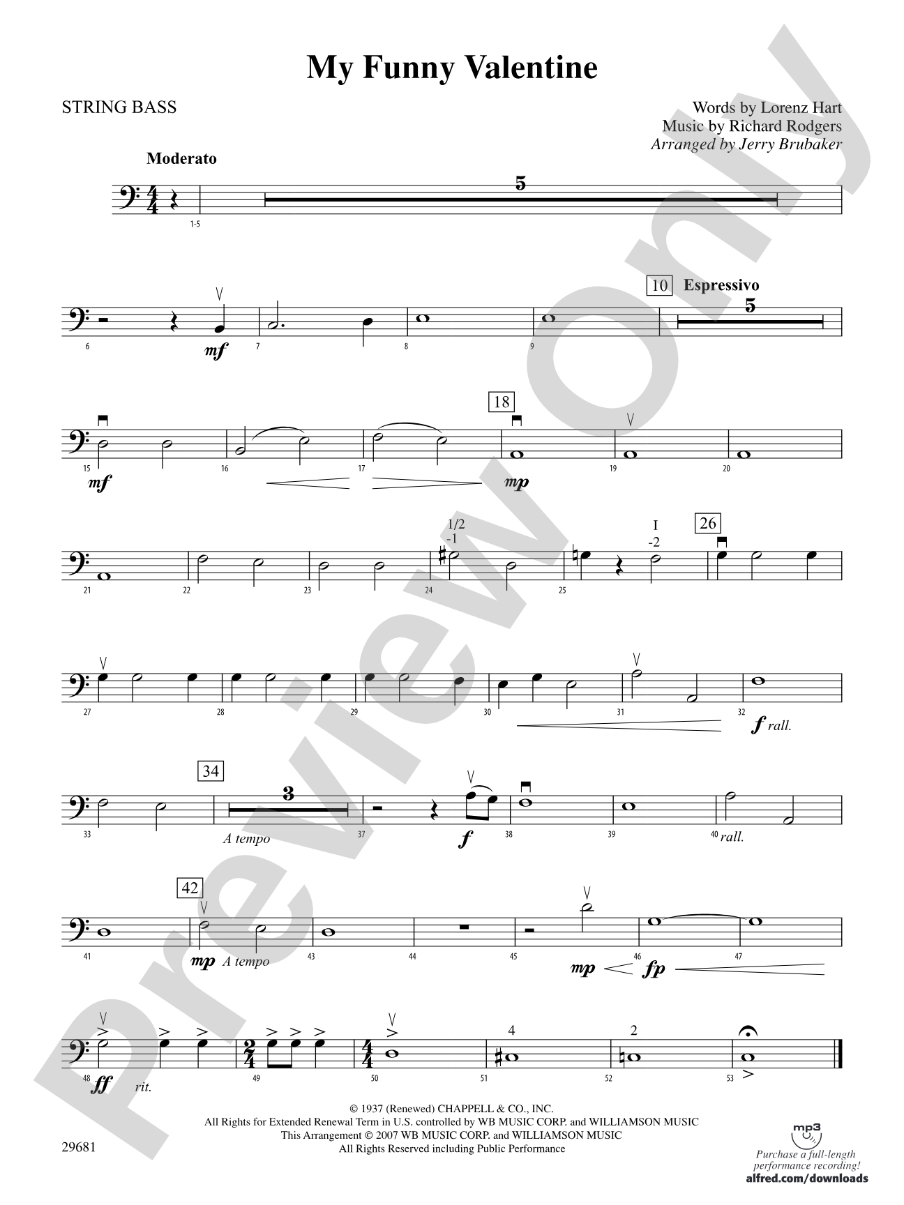My Funny Valentine: String Bass