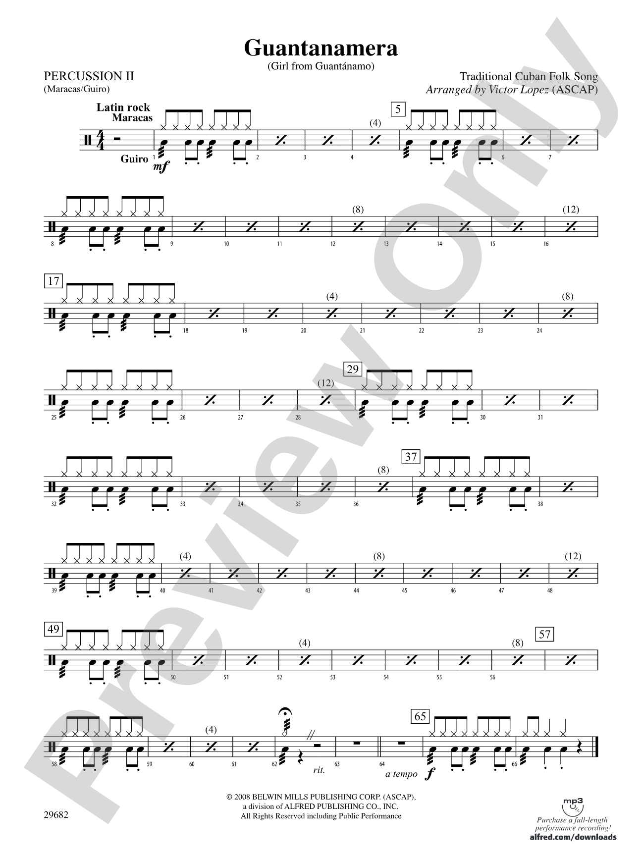 Guantanamera: 2nd Percussion