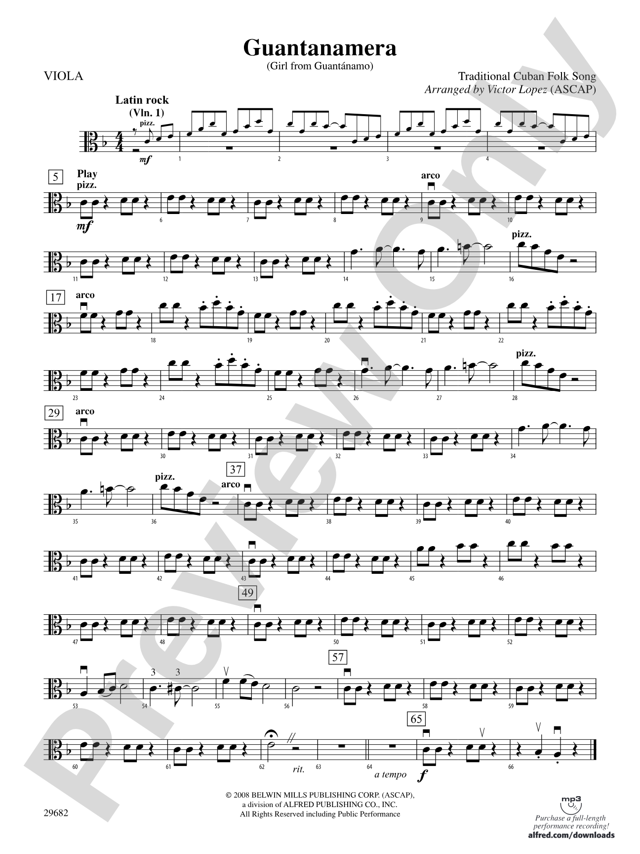 Guantanamera: Viola