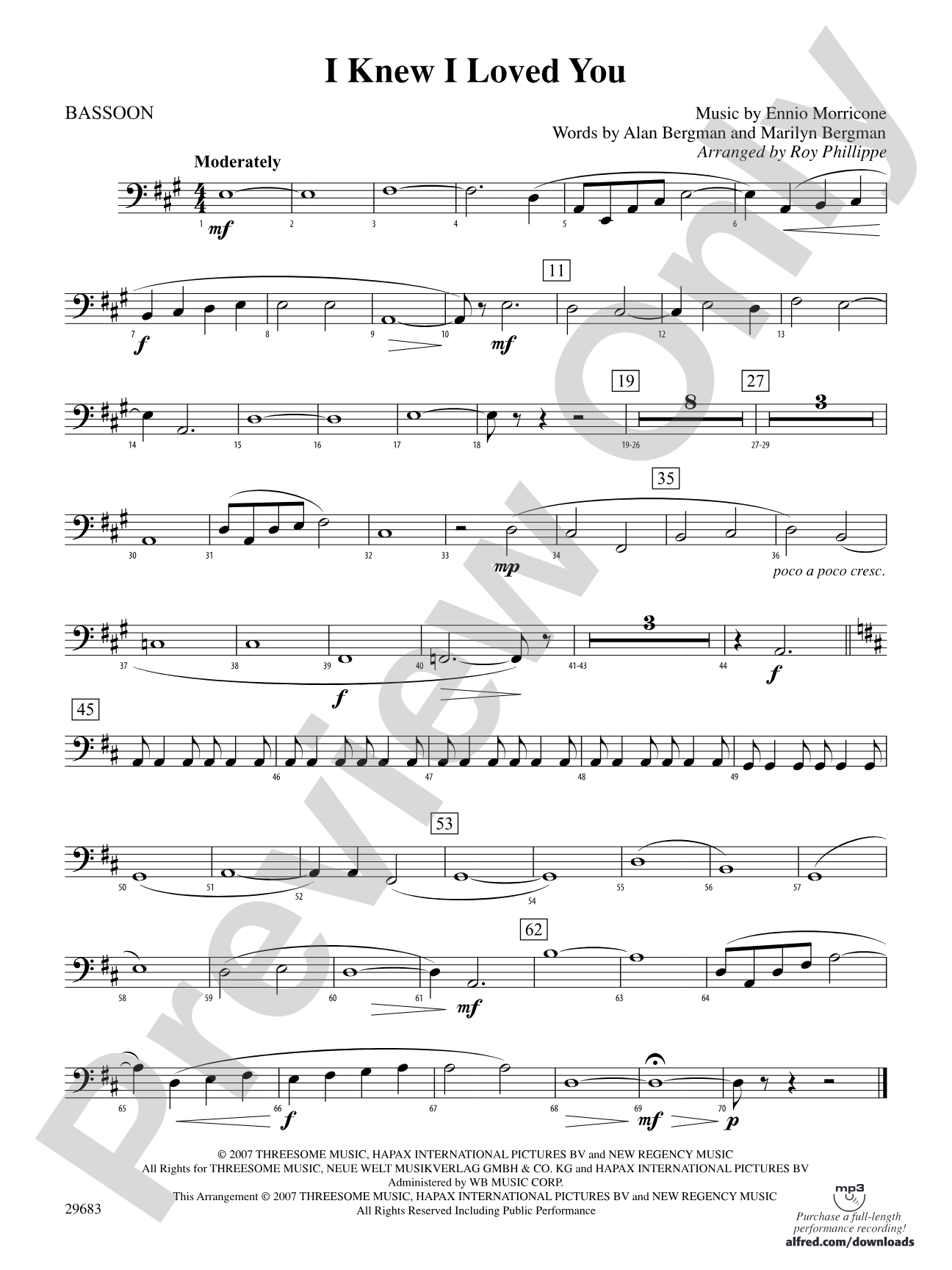 I Knew I Loved You: Bassoon