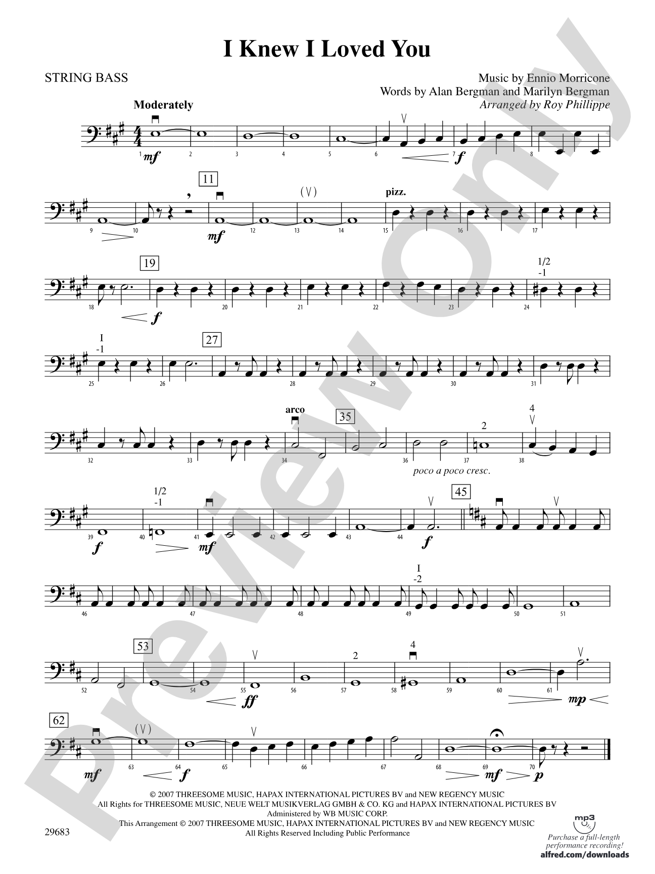 I Knew I Loved You: String Bass