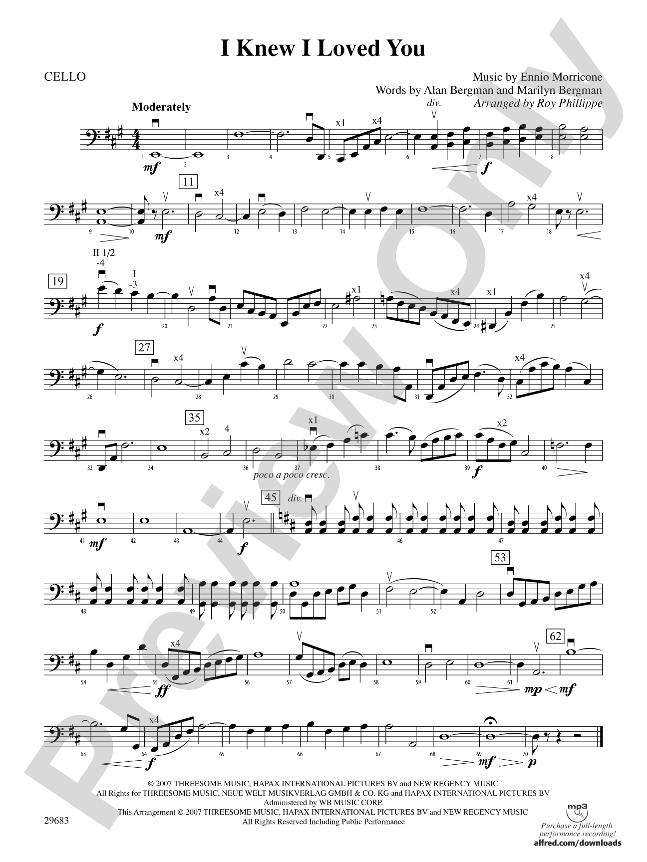 I Knew I Loved You: Cello