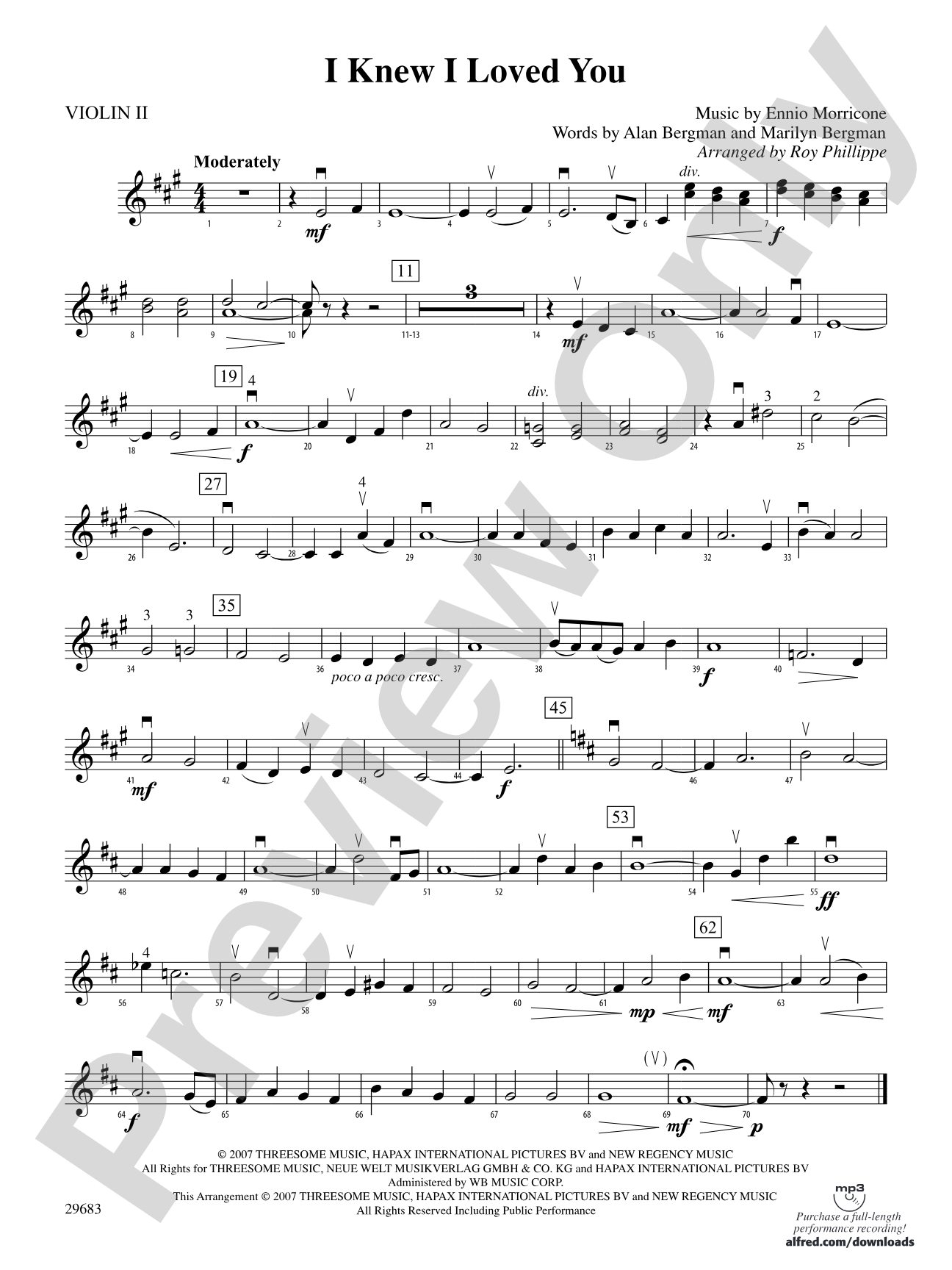 I Knew I Loved You: 2nd Violin