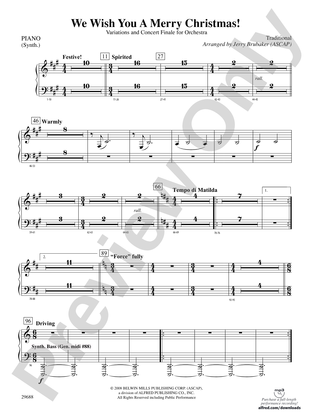We Wish You a Merry Christmas: Piano Accompaniment