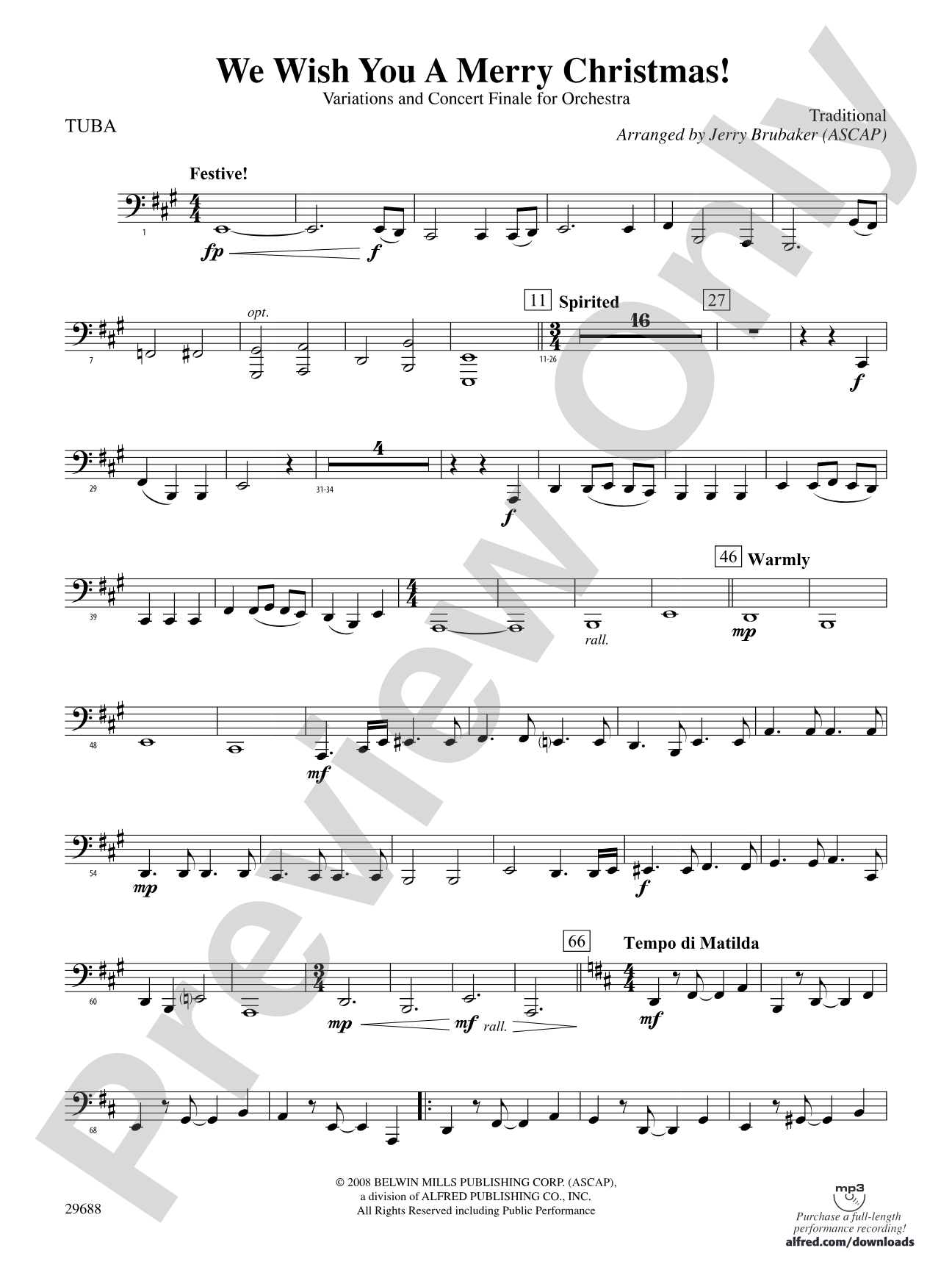 We Wish You a Merry Christmas: Tuba