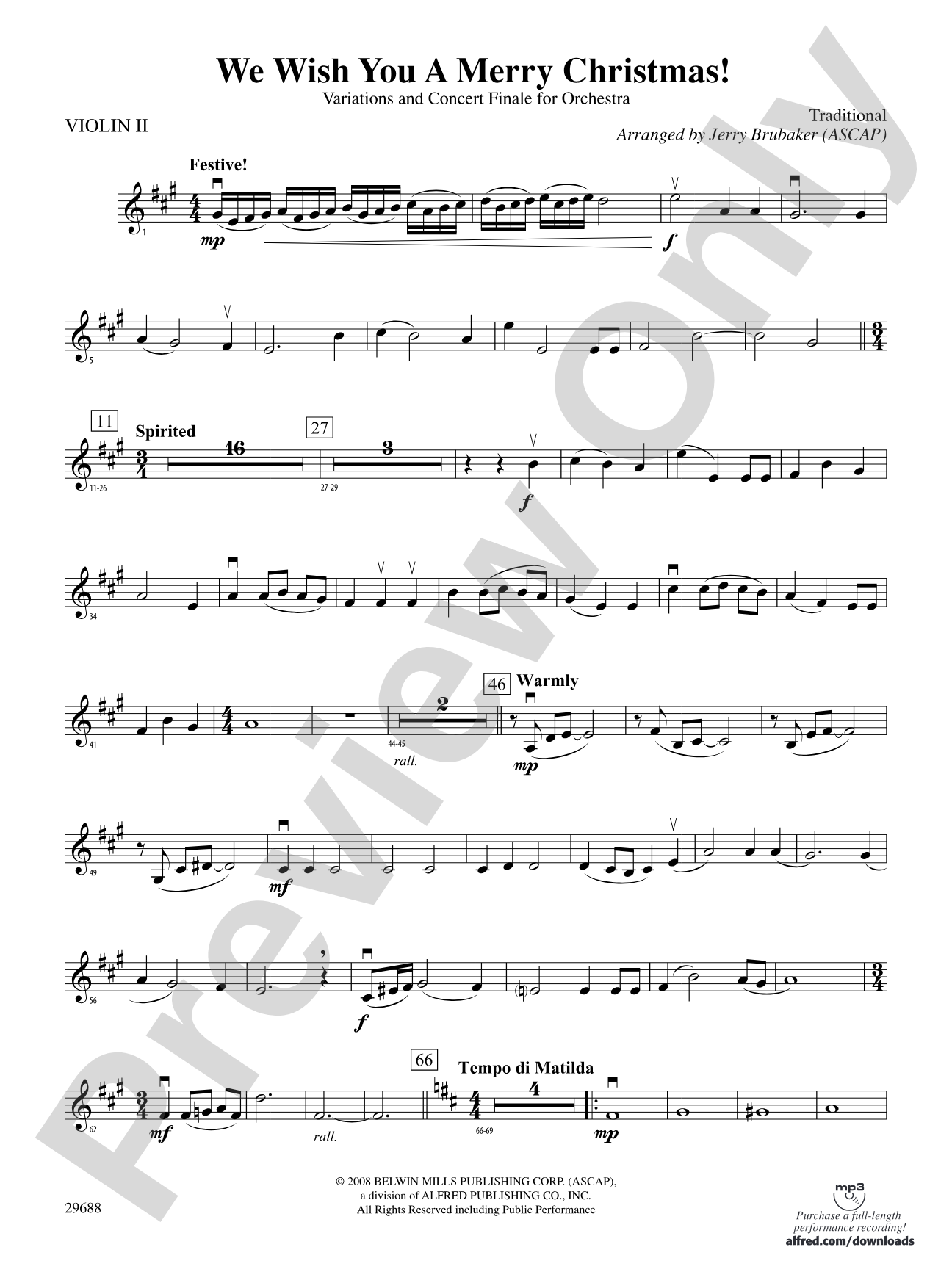 We Wish You a Merry Christmas: 2nd Violin