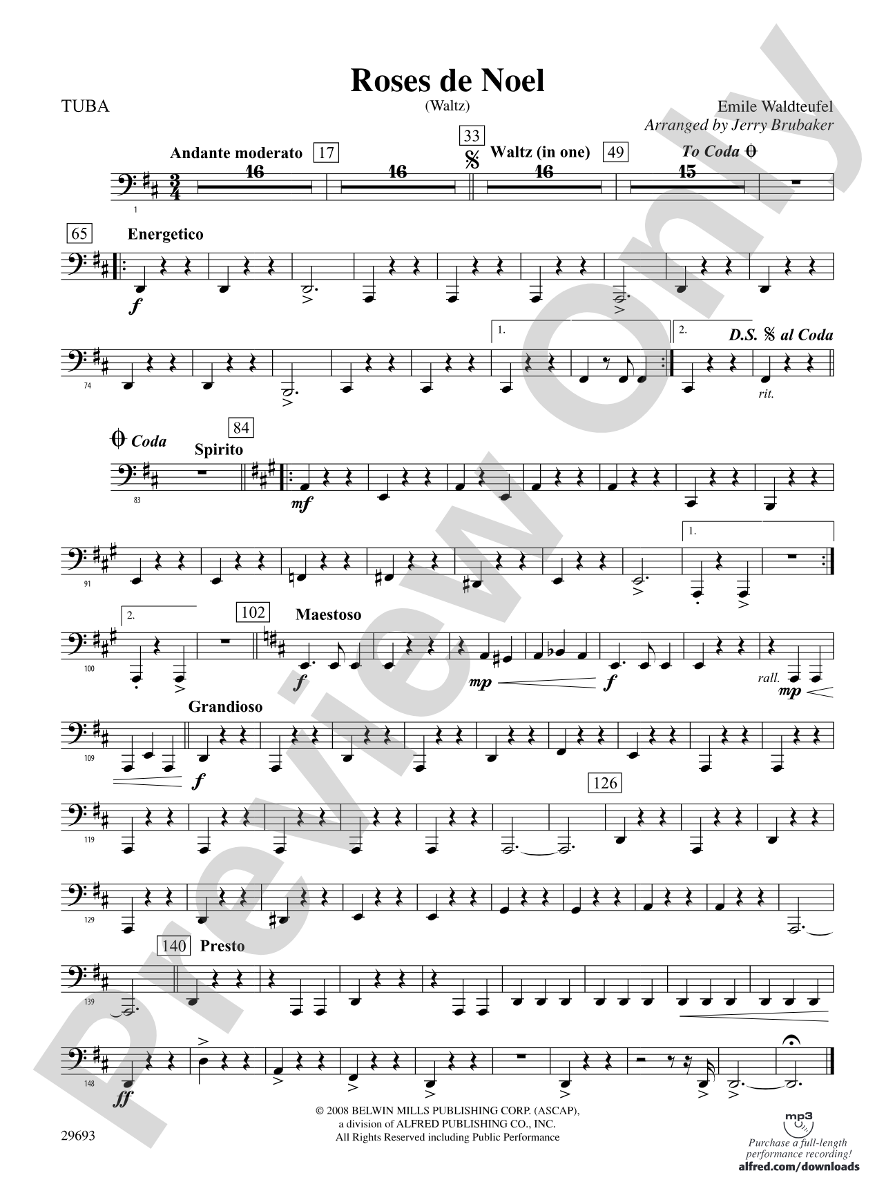 Roses de Noel (Waltz): Tuba