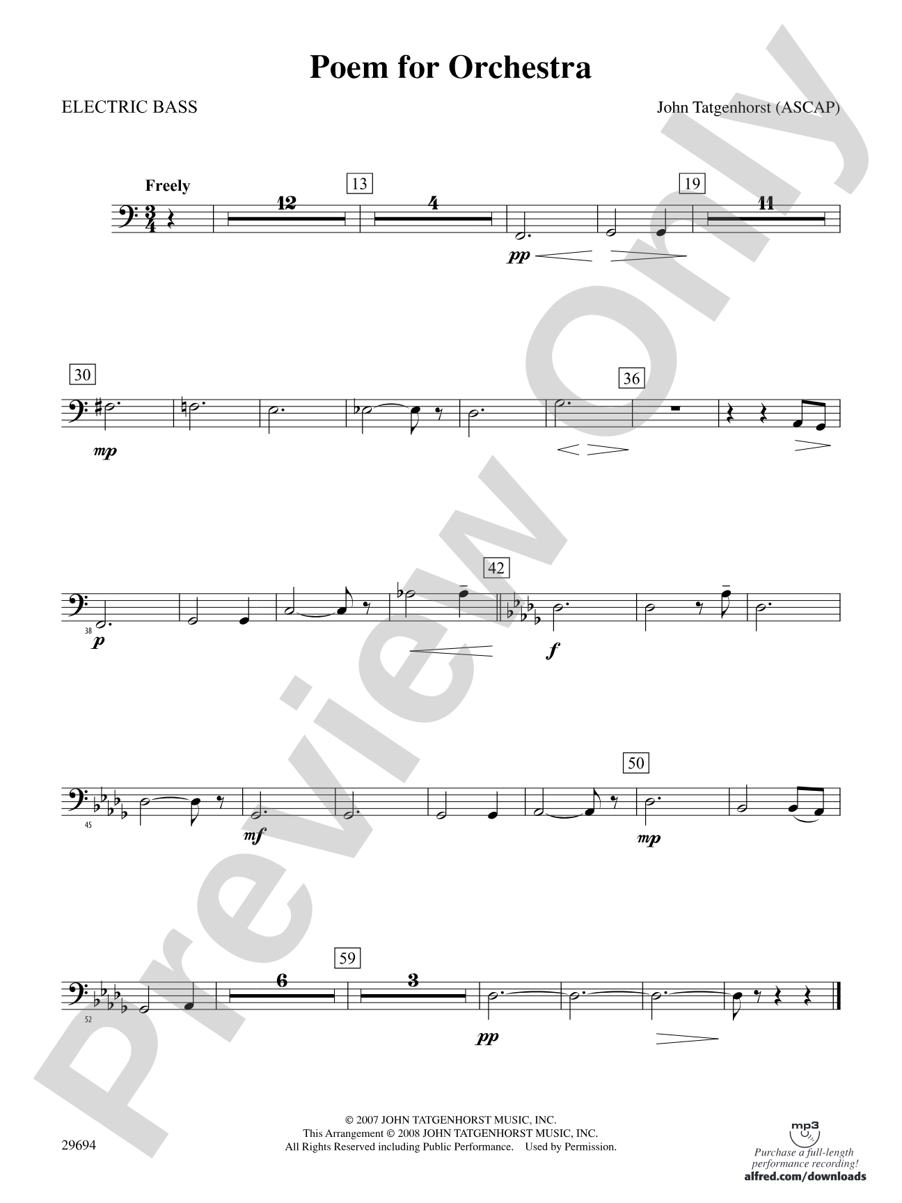 Poem for Orchestra: Electric Bass
