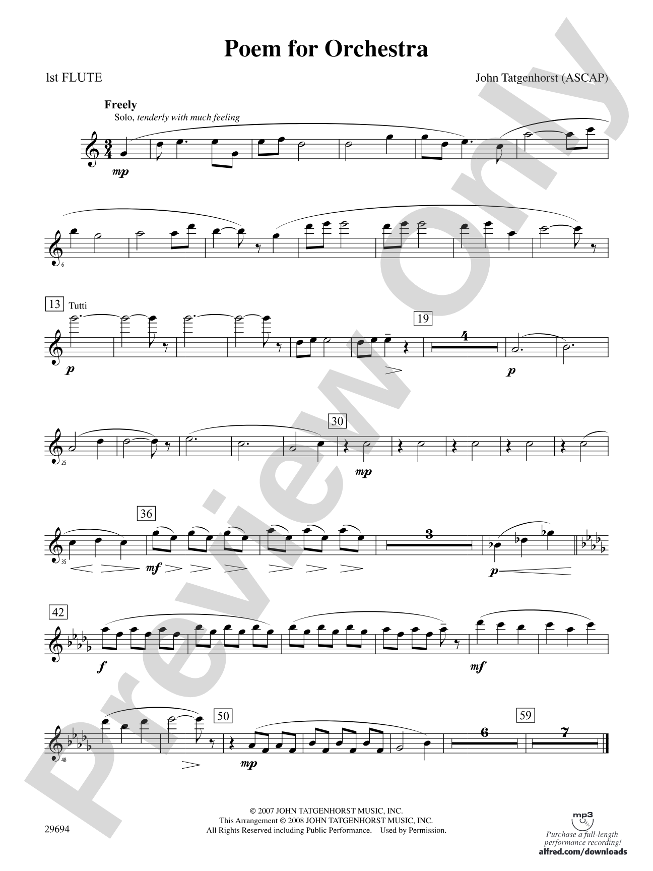 Poem for Orchestra: Flute