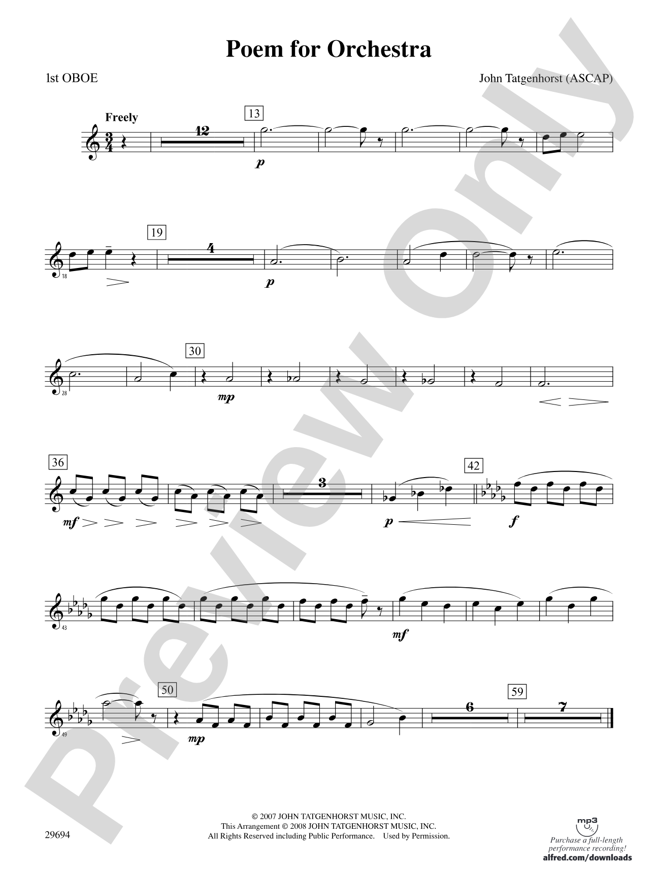 Poem for Orchestra: Oboe