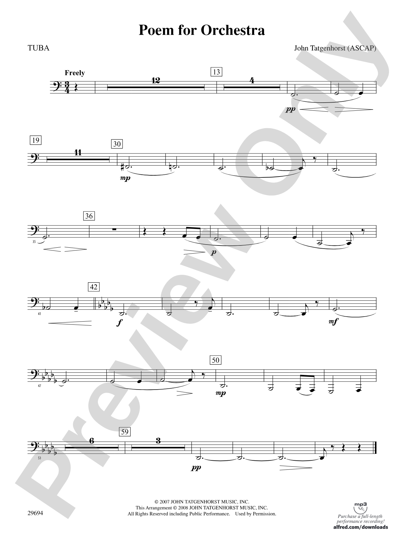Poem for Orchestra: Tuba