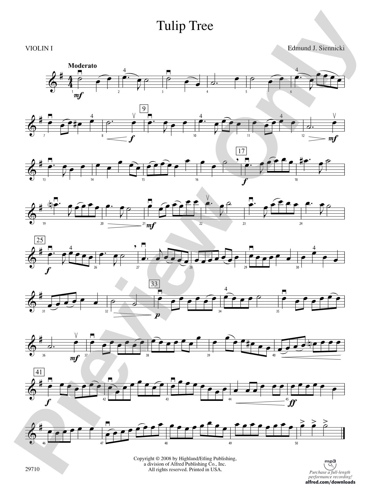 Tulip Tree: 1st Violin