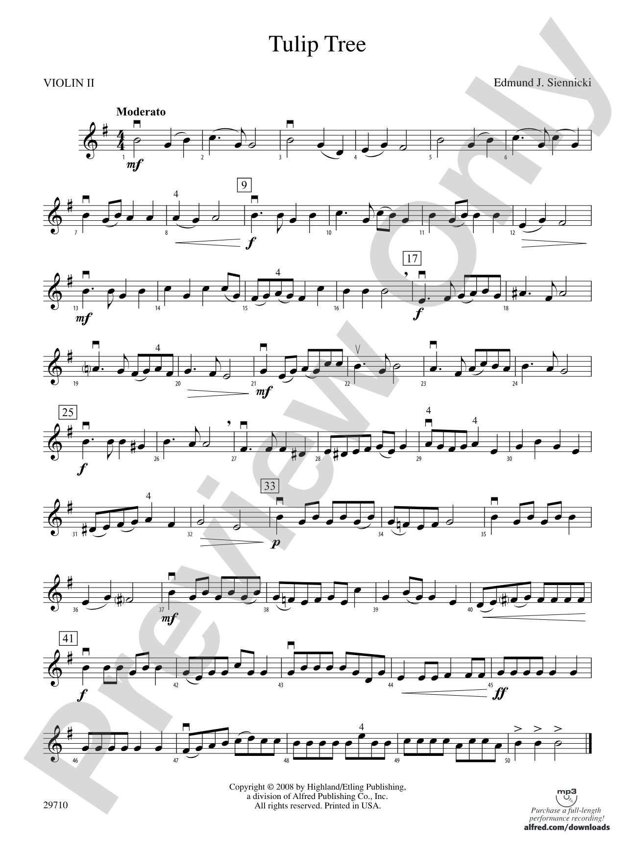 Tulip Tree: 2nd Violin