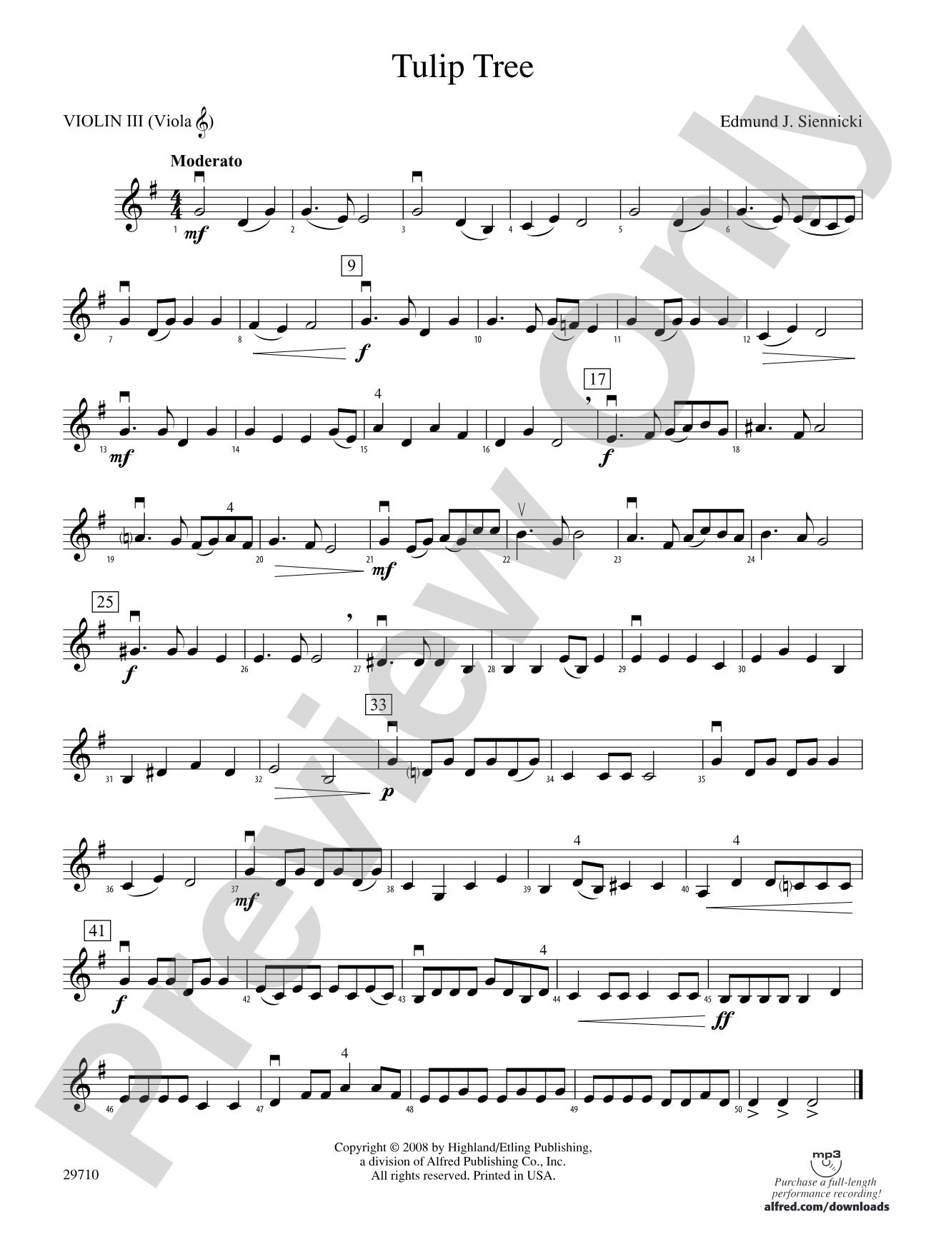 Tulip Tree: 3rd Violin (Viola [TC])