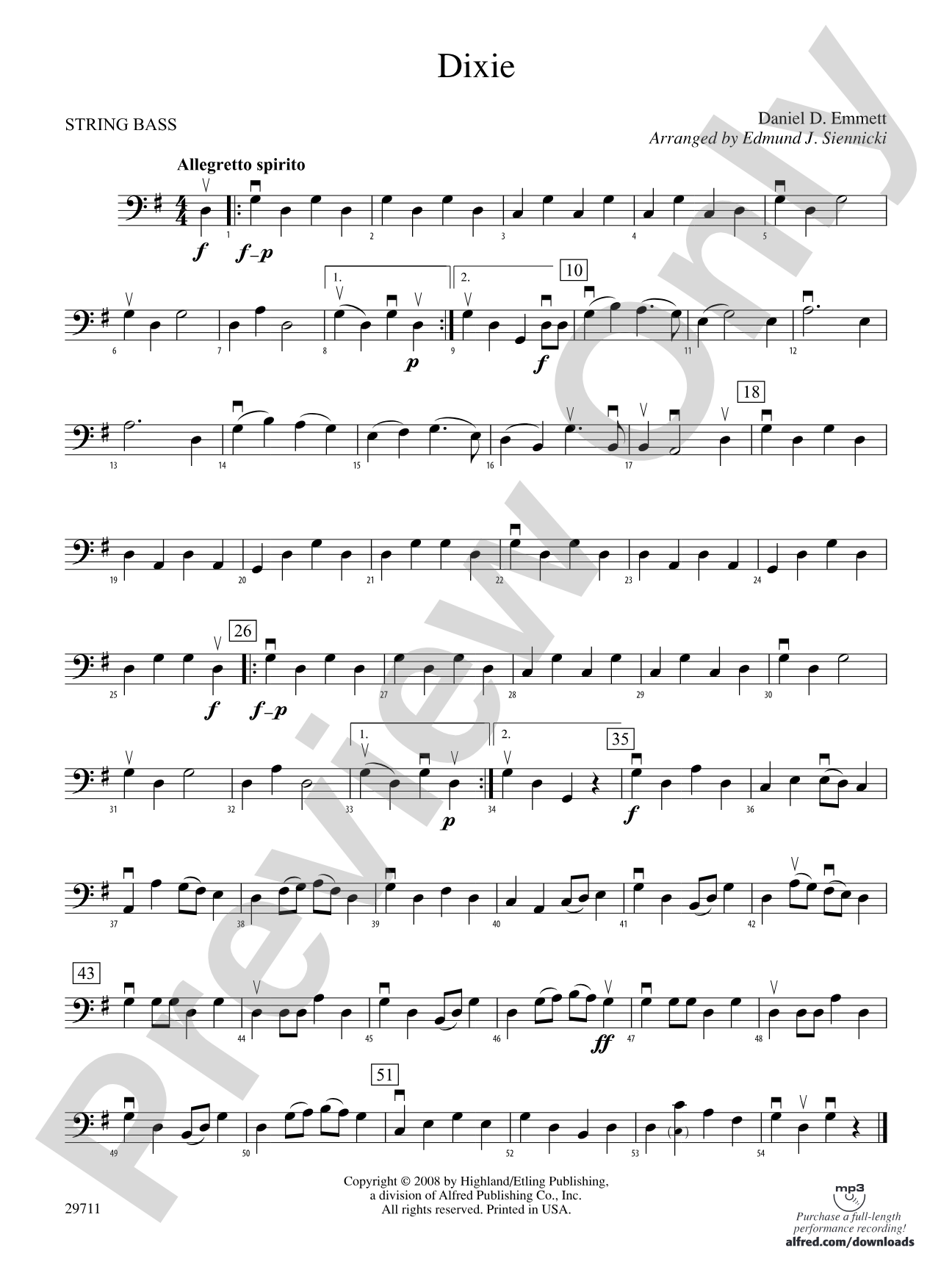 Dixie: String Bass