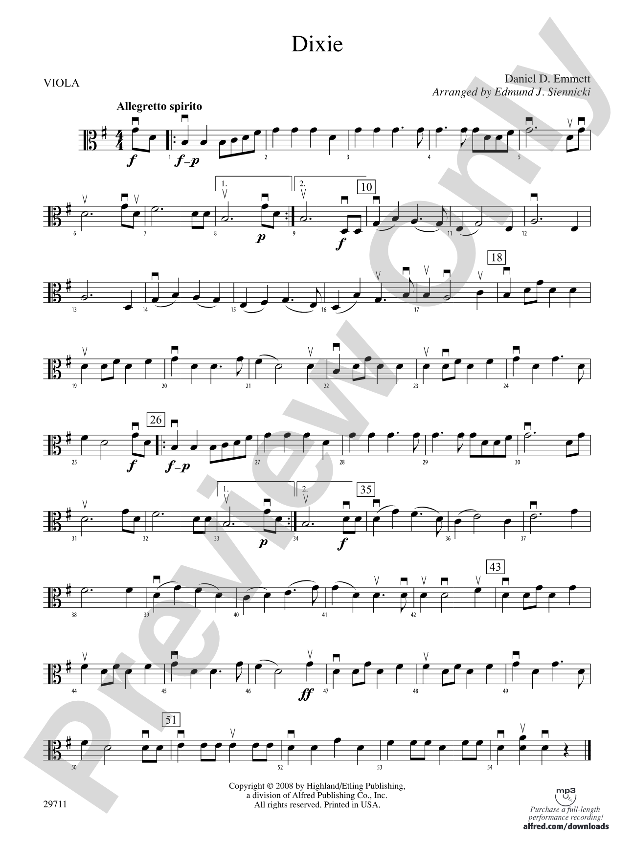 Dixie: Viola