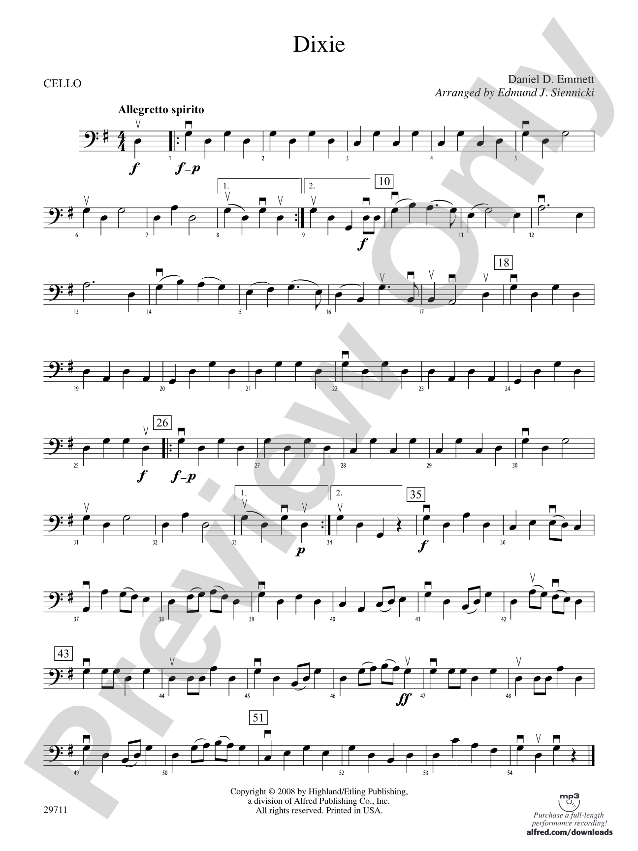 Dixie: Cello