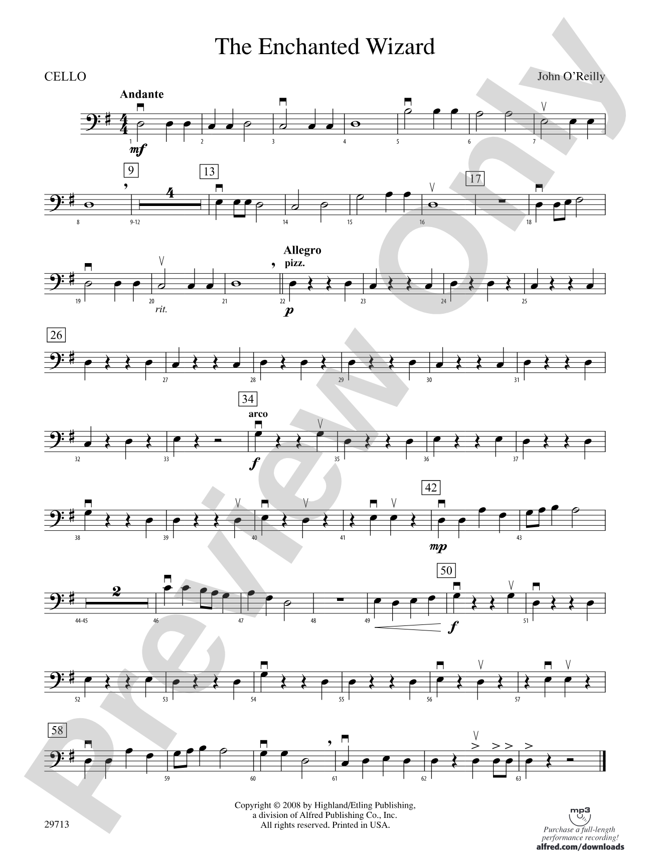 The Enchanted Wizard: Cello