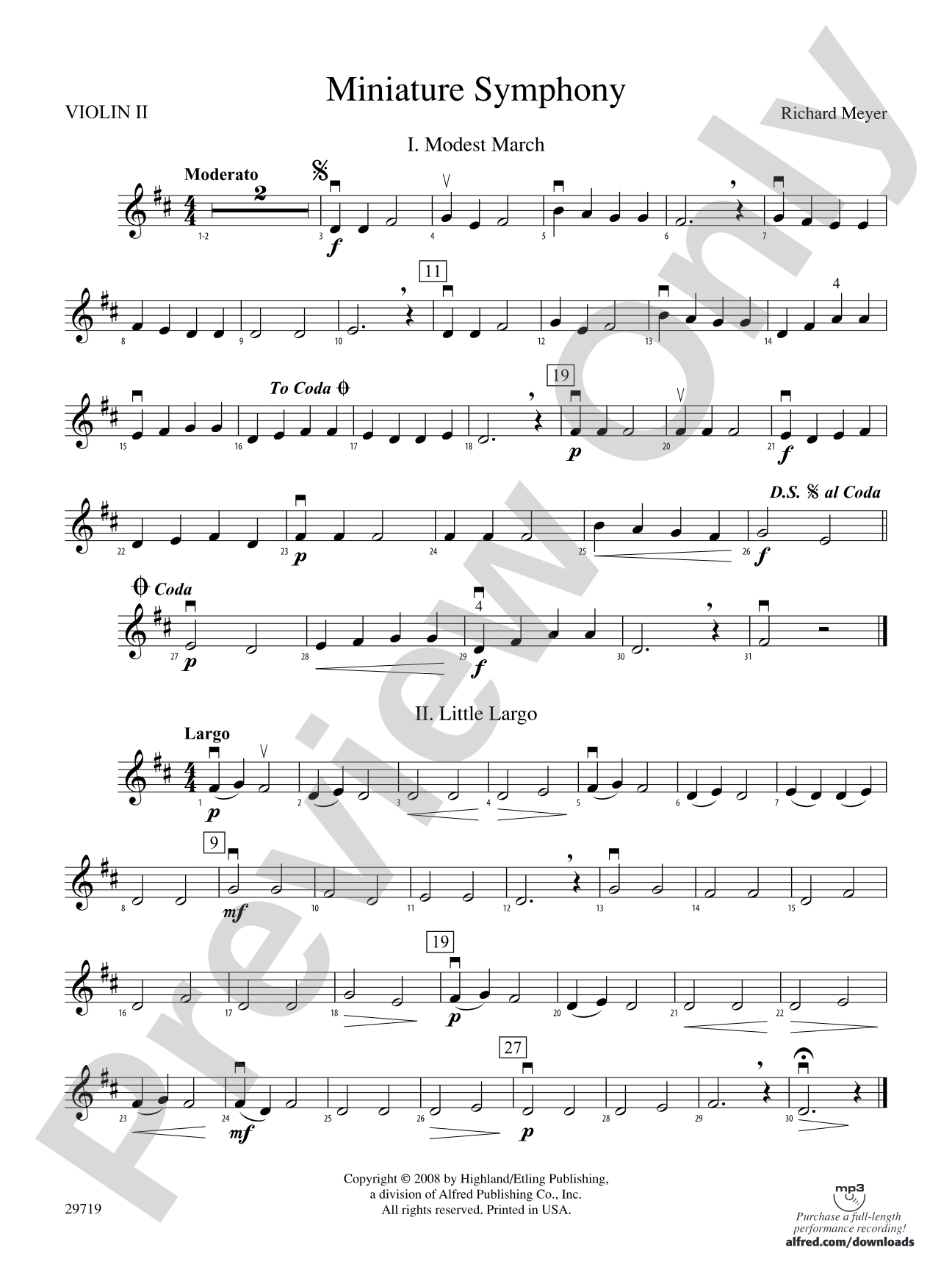 Miniature Symphony: 2nd Violin