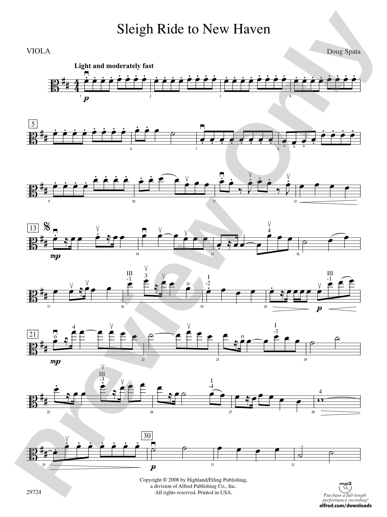 Sleigh Ride to New Haven: Viola