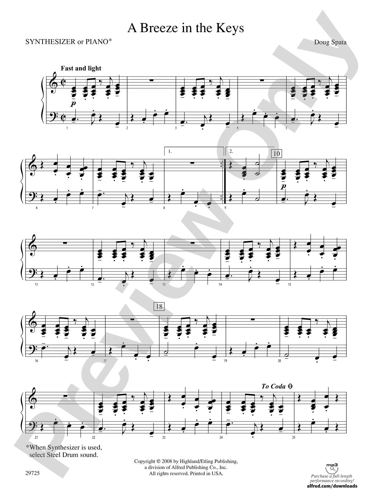 A Breeze in the Keys: Piano Accompaniment