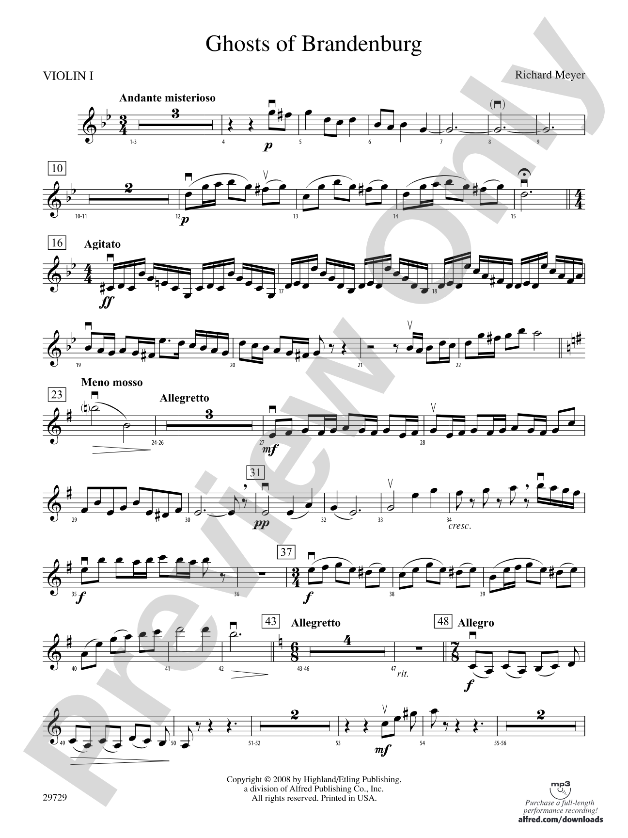 Ghosts of Brandenburg: 1st Violin