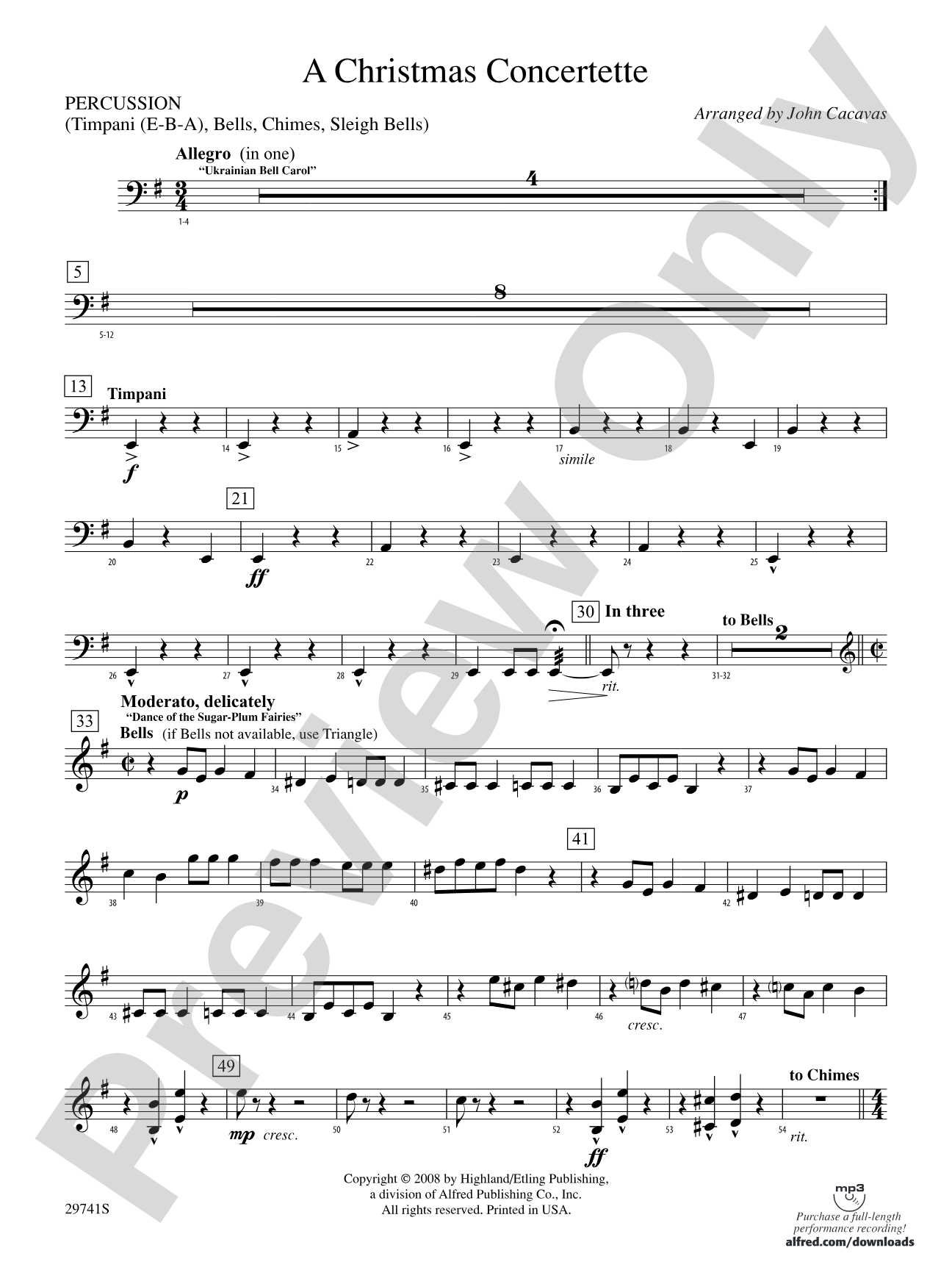 A Christmas Concertette: 1st Percussion