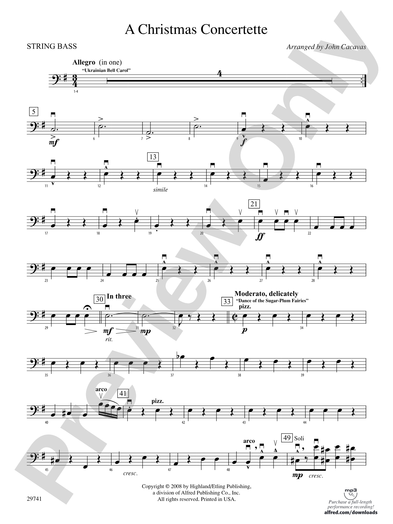 A Christmas Concertette: String Bass