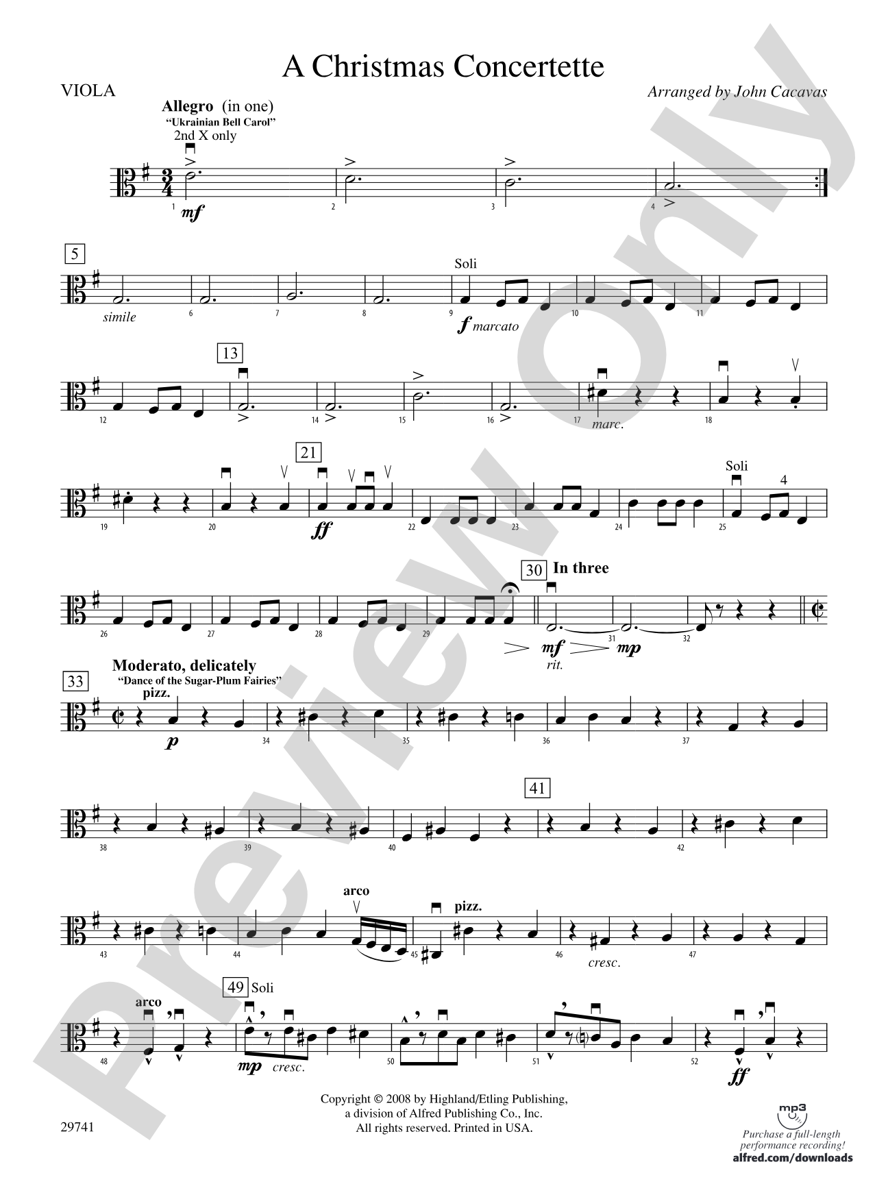 A Christmas Concertette: Viola