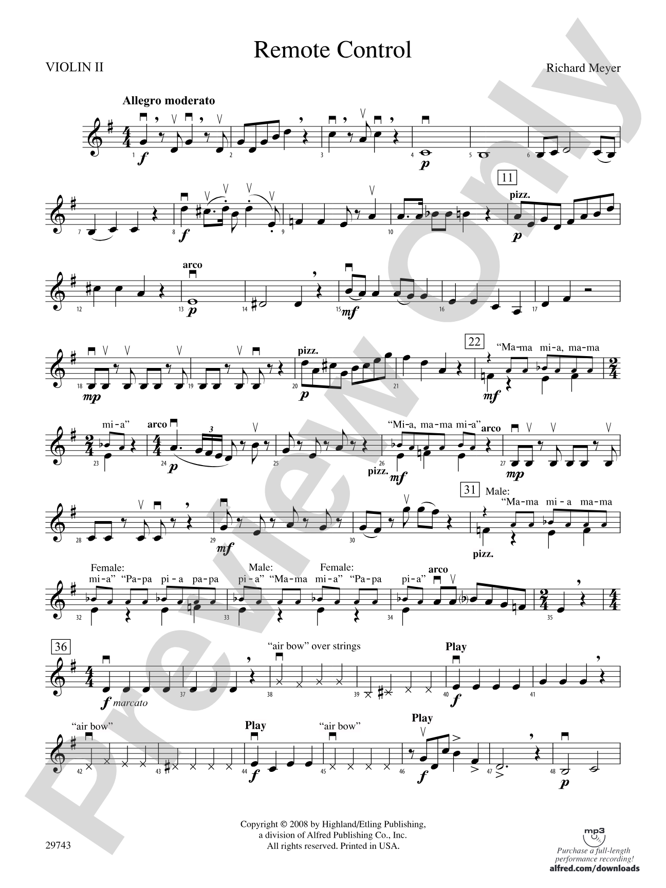 Remote Control: 2nd Violin