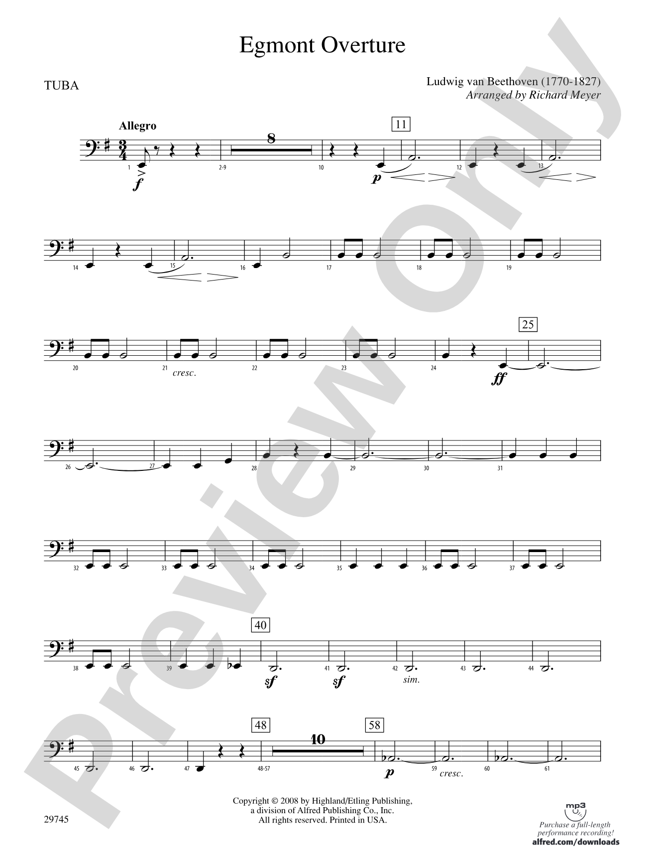 Egmont Overture: Tuba