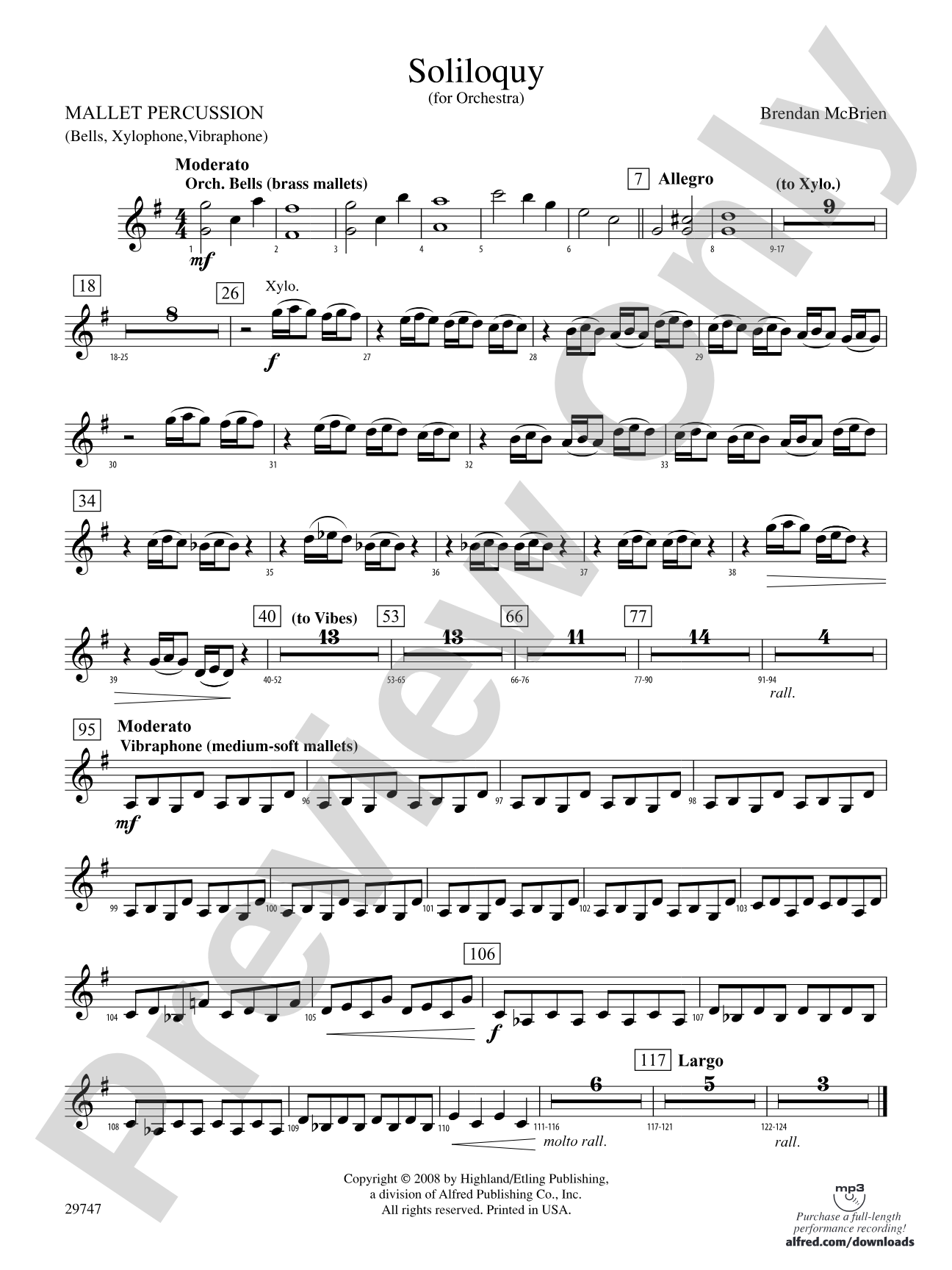 Soliloquy for Orchestra: Mallets