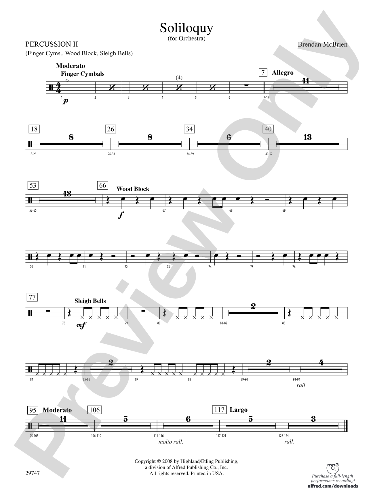 Soliloquy for Orchestra: 2nd Percussion