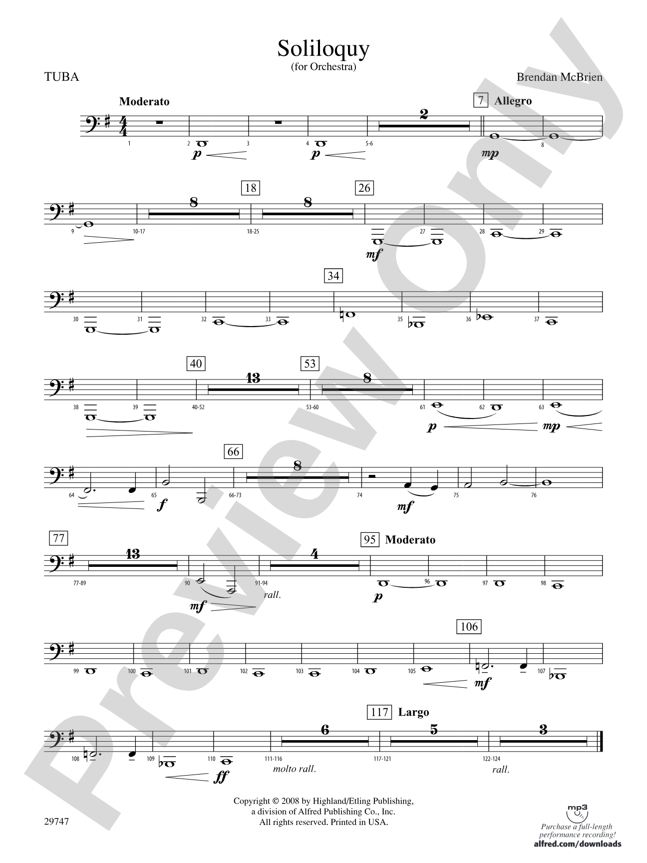 Soliloquy for Orchestra: Tuba