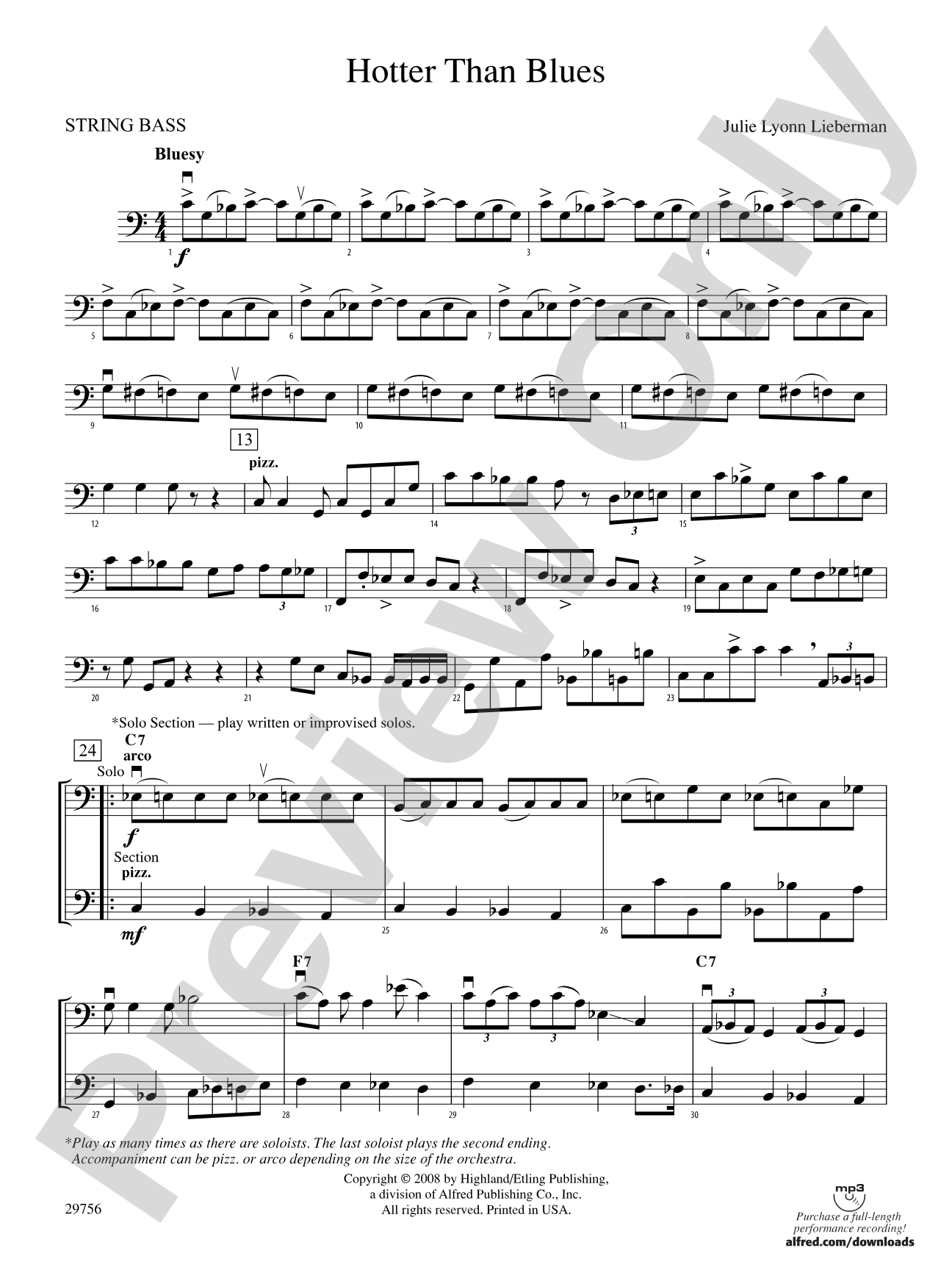 Hotter Than Blues: String Bass