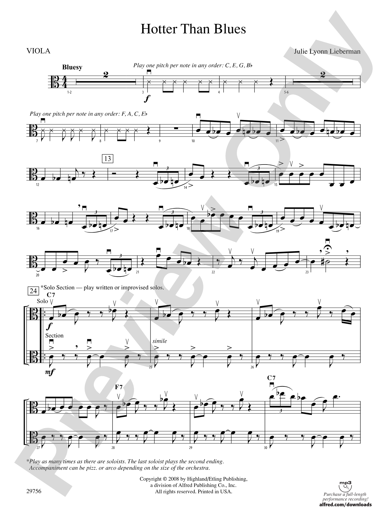Hotter Than Blues: Viola