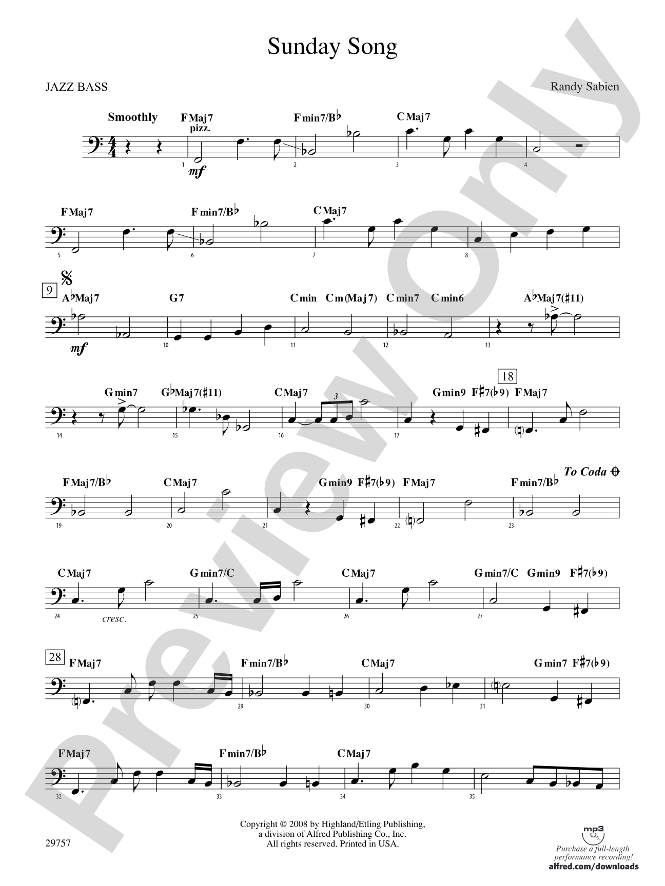 Sunday Song: Bass 2