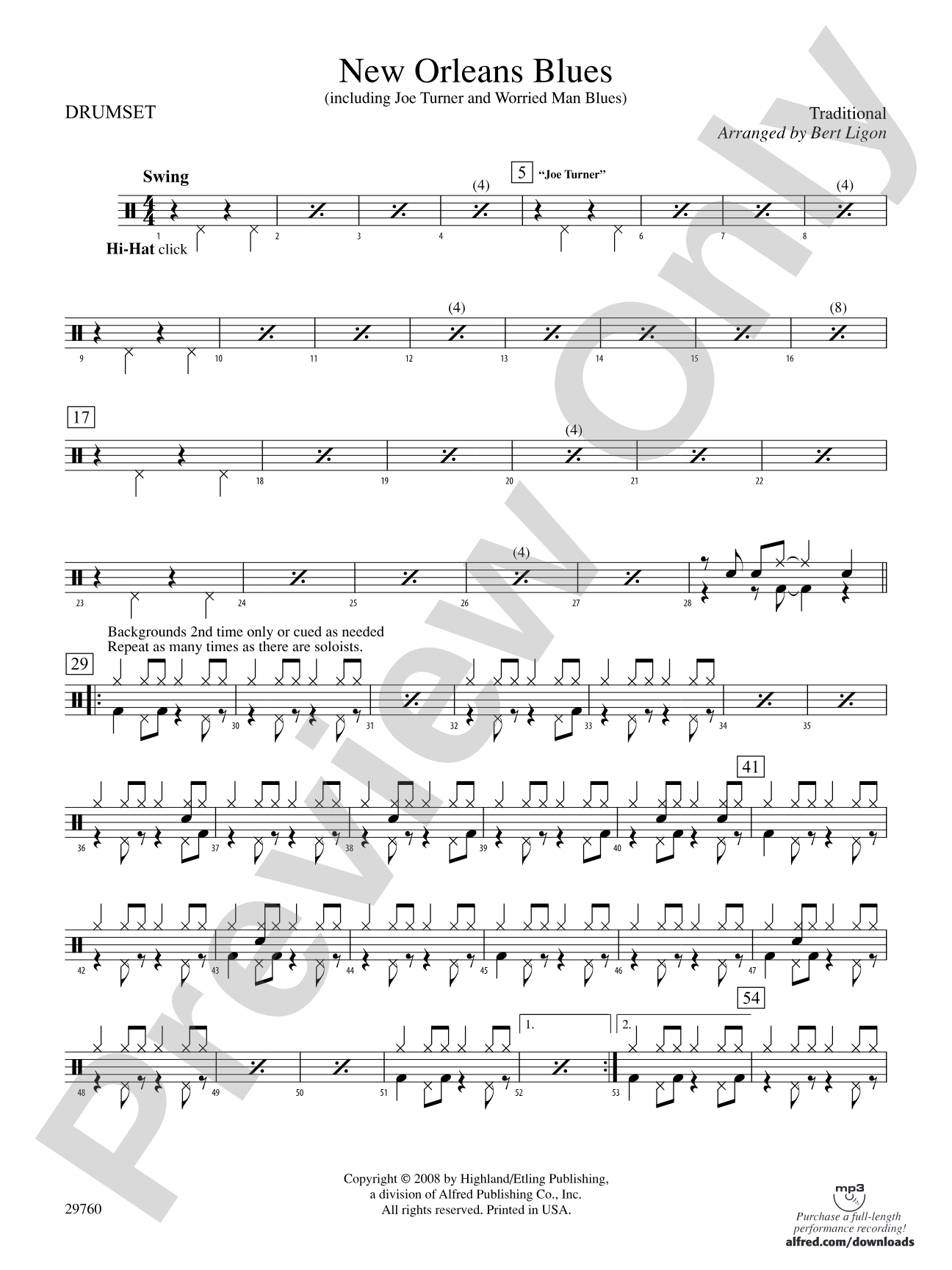 New Orleans Blues: Drums