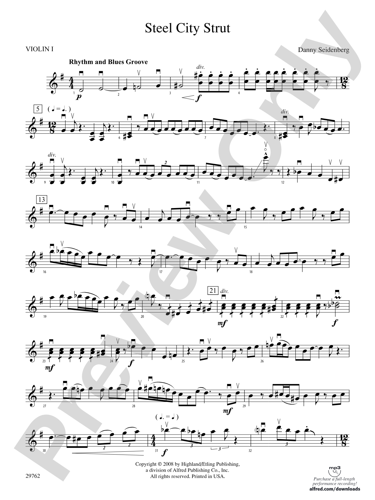 Steel City Strut: 1st Violin