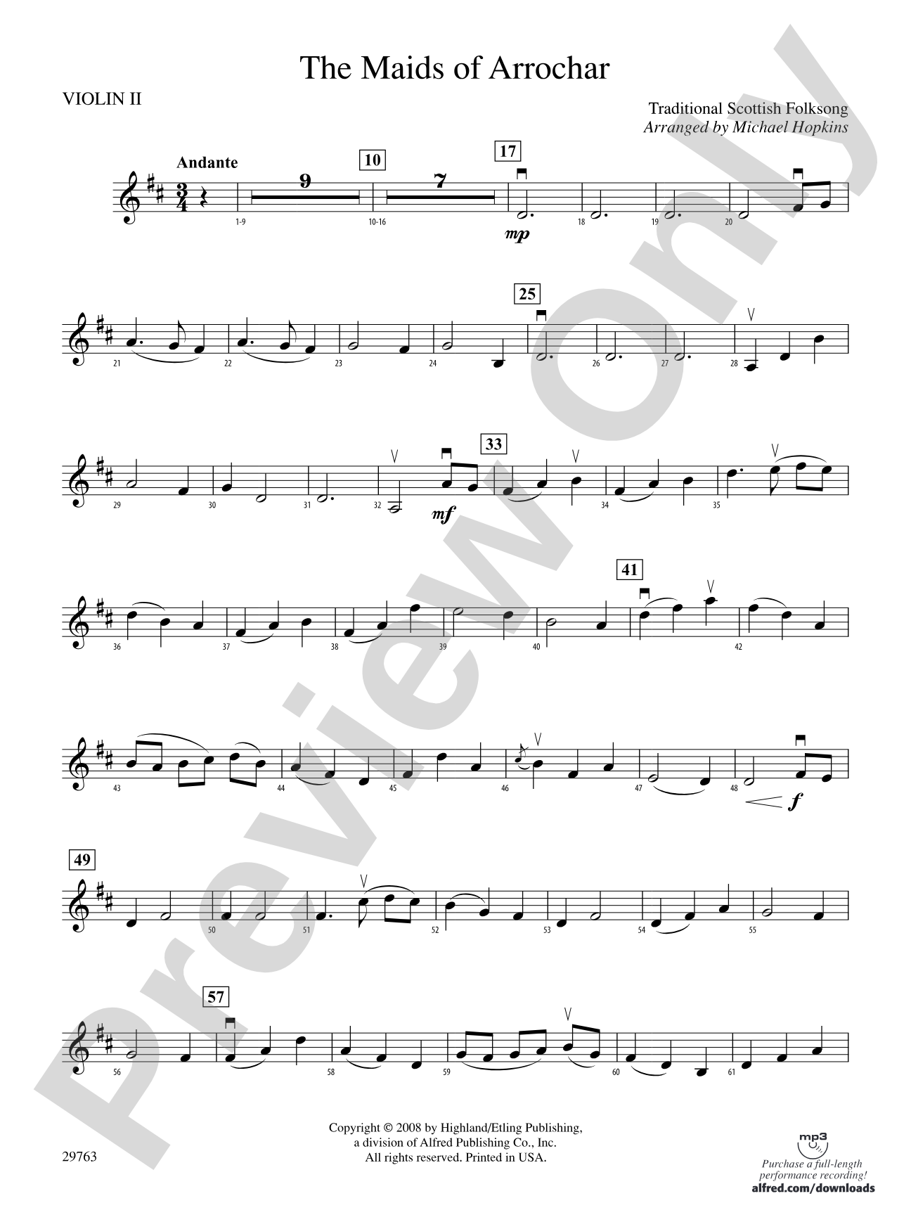 The Maids of Arrochar: 2nd Violin