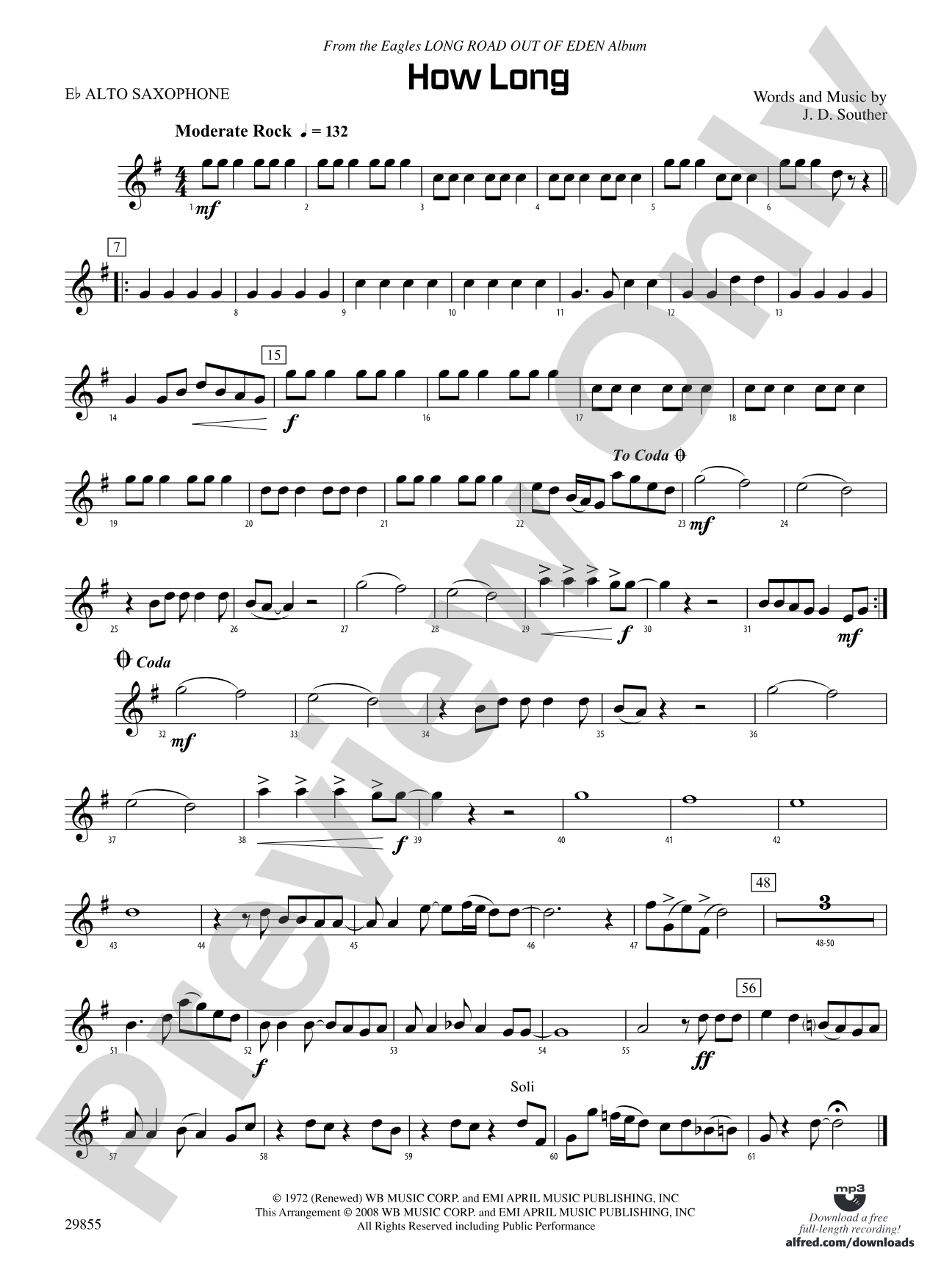How Long: E-flat Alto Saxophone
