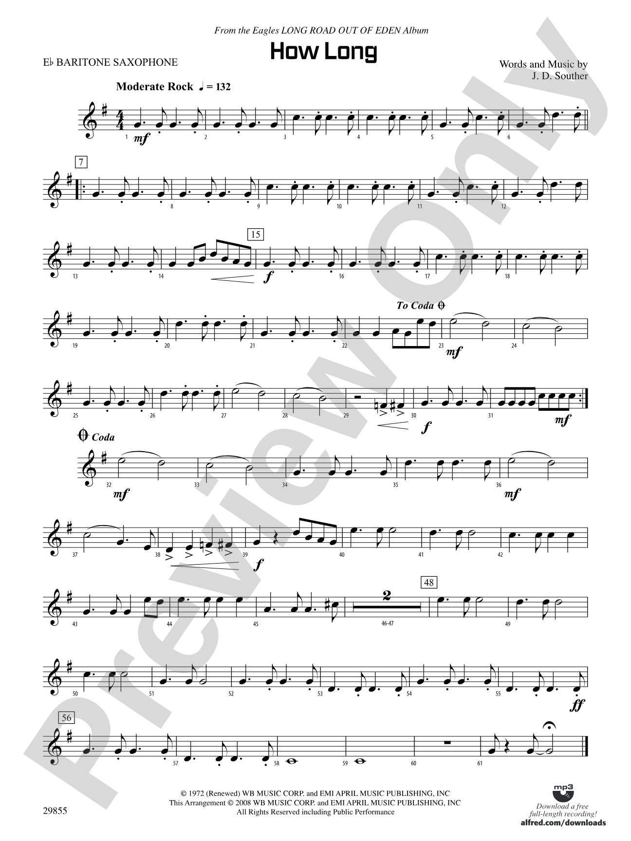 How Long: E-flat Baritone Saxophone