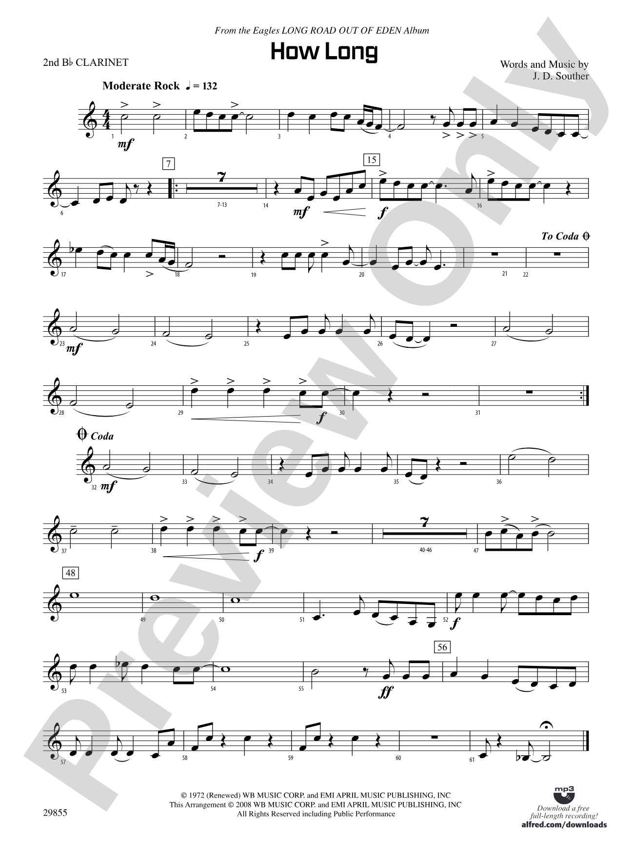 How Long: 2nd B-flat Clarinet