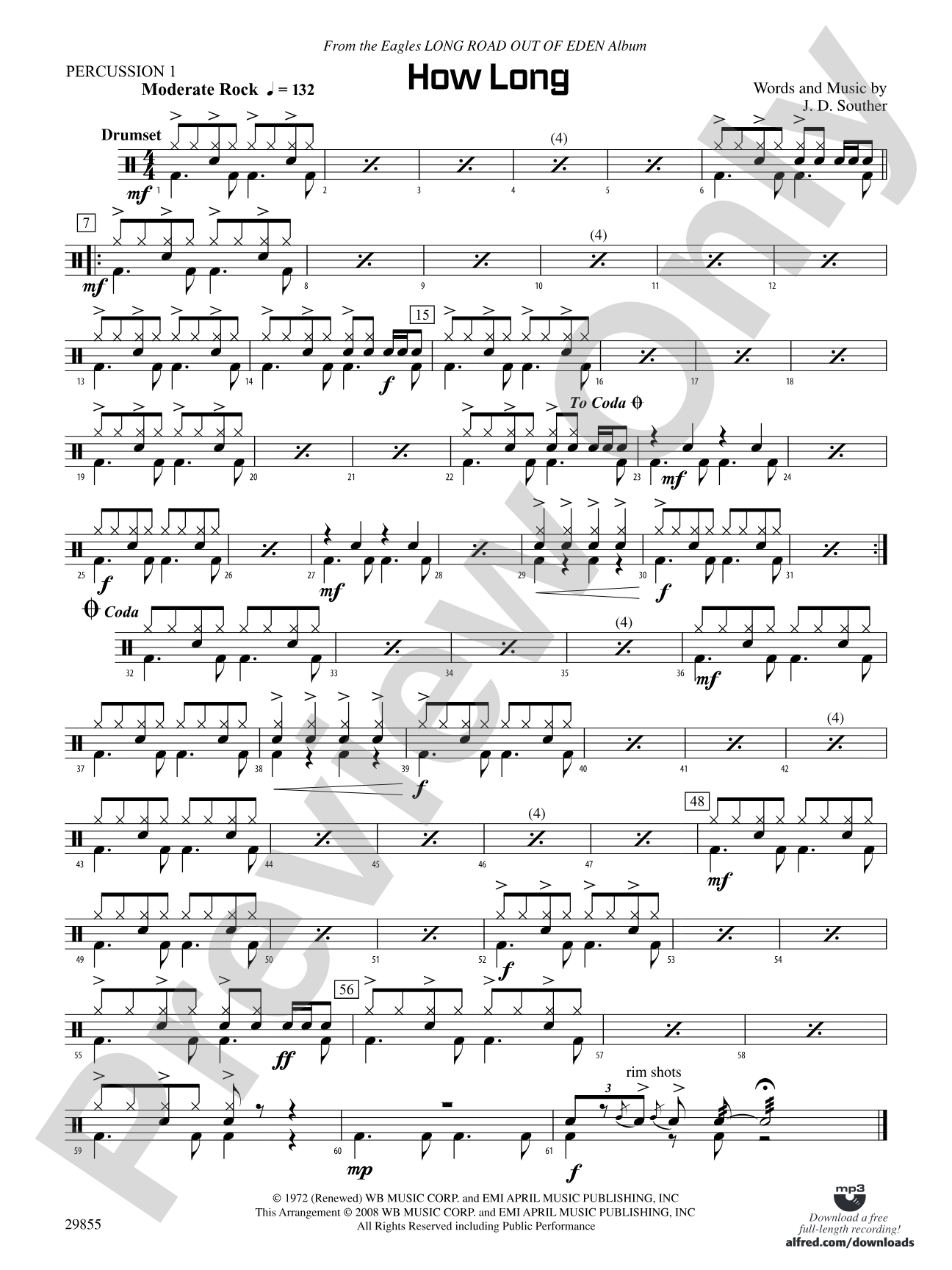 How Long: 1st Percussion