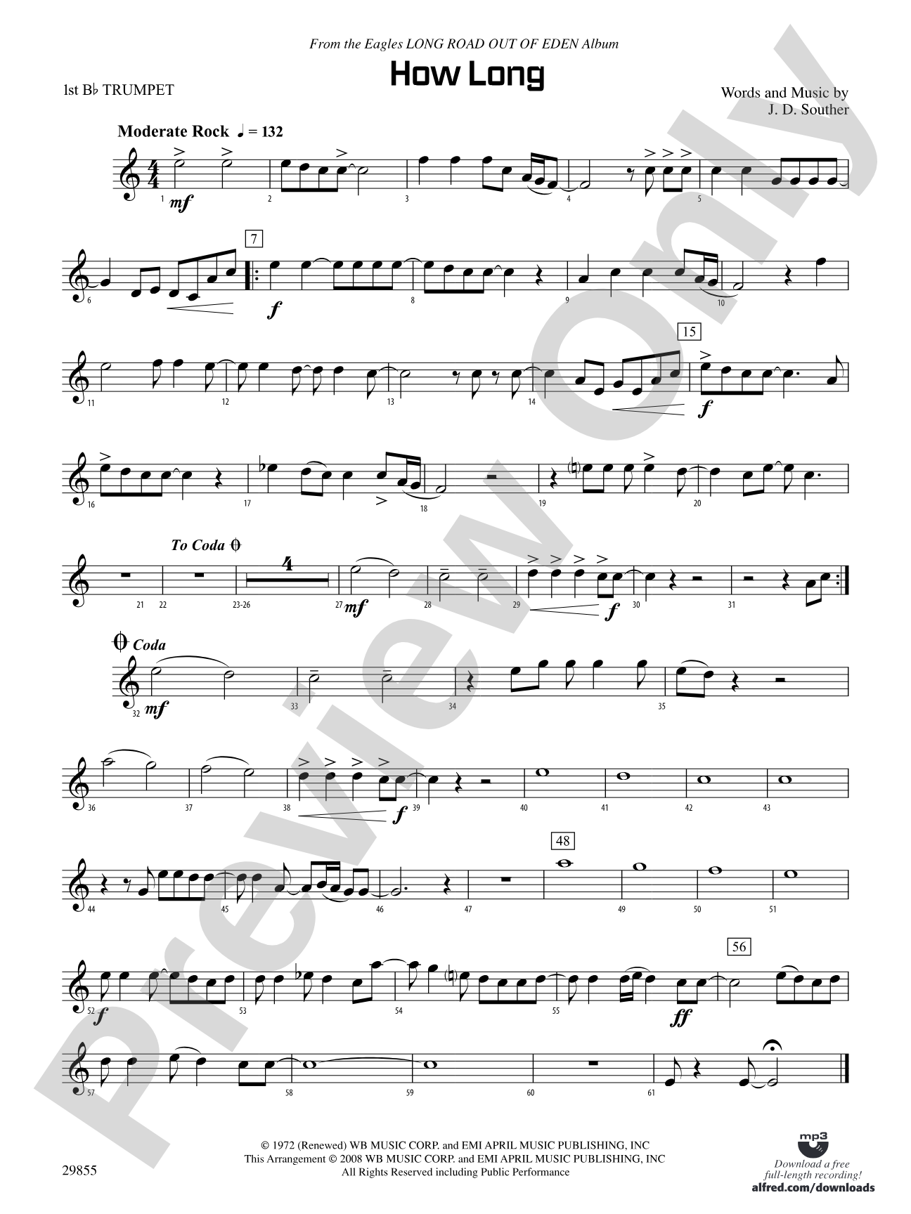 How Long: 1st B-flat Trumpet