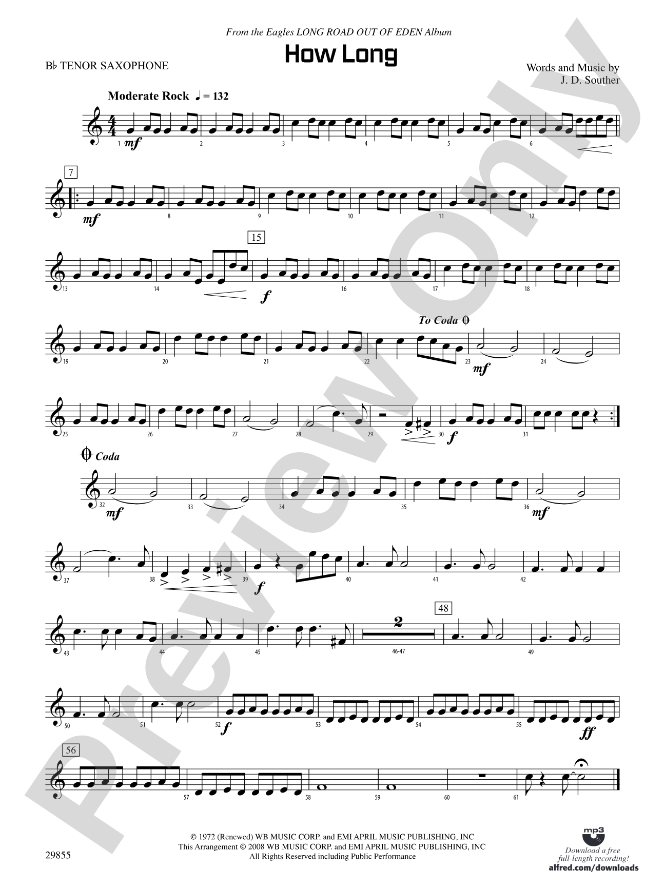 How Long: B-flat Tenor Saxophone
