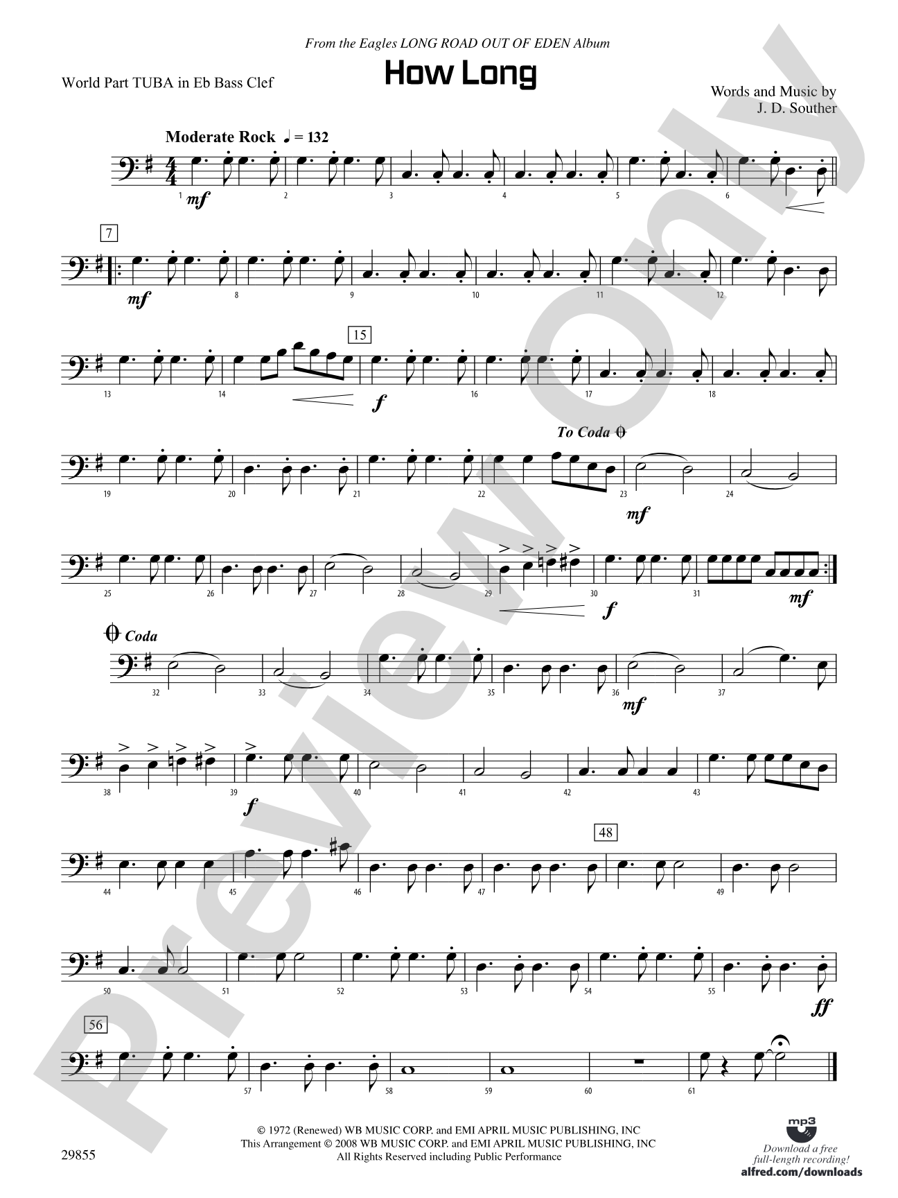 How Long: (wp) E-flat Tuba B.C.