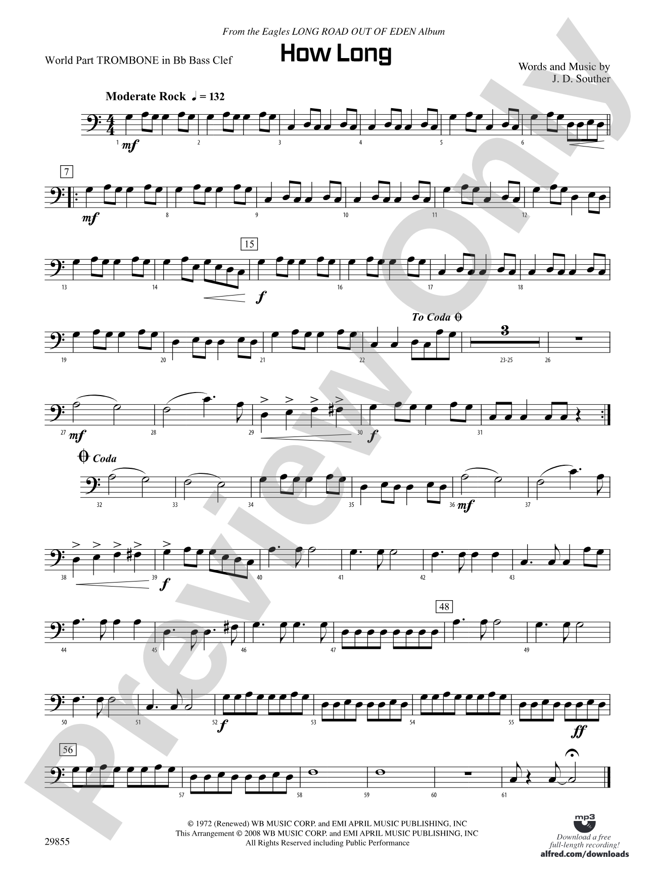How Long: (wp) 1st B-flat Trombone B.C.